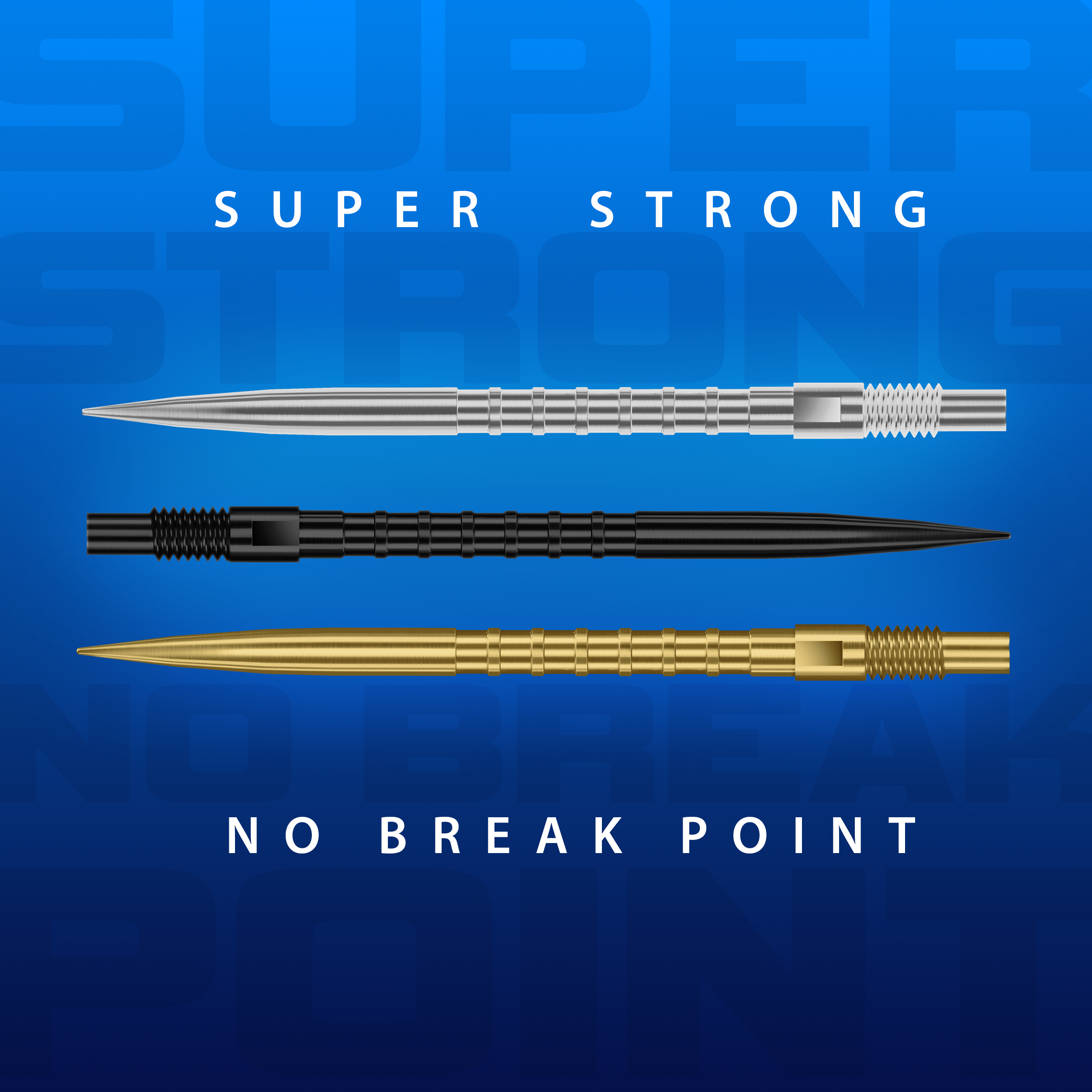 Harrows Quick Point Heavy Metal Dartspitzen - Gold Harrows Quick Point Heavy Metal Dartspitzen in Schwarz werden gezeigt. Sie haben eine strukturierte Oberfläche für besseren Halt.