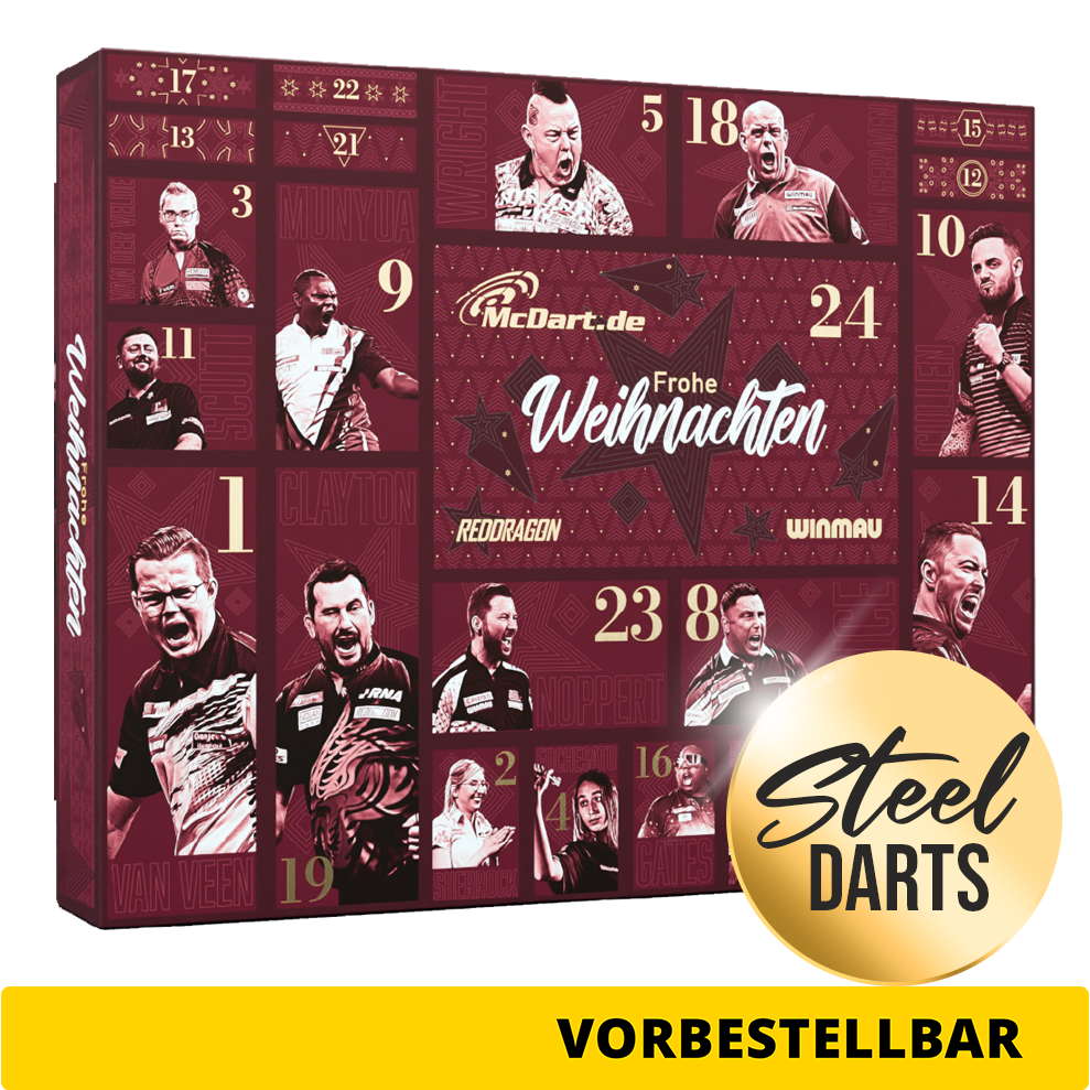 McDart Premium Adventskalender 2026 für Steeldart-Spieler