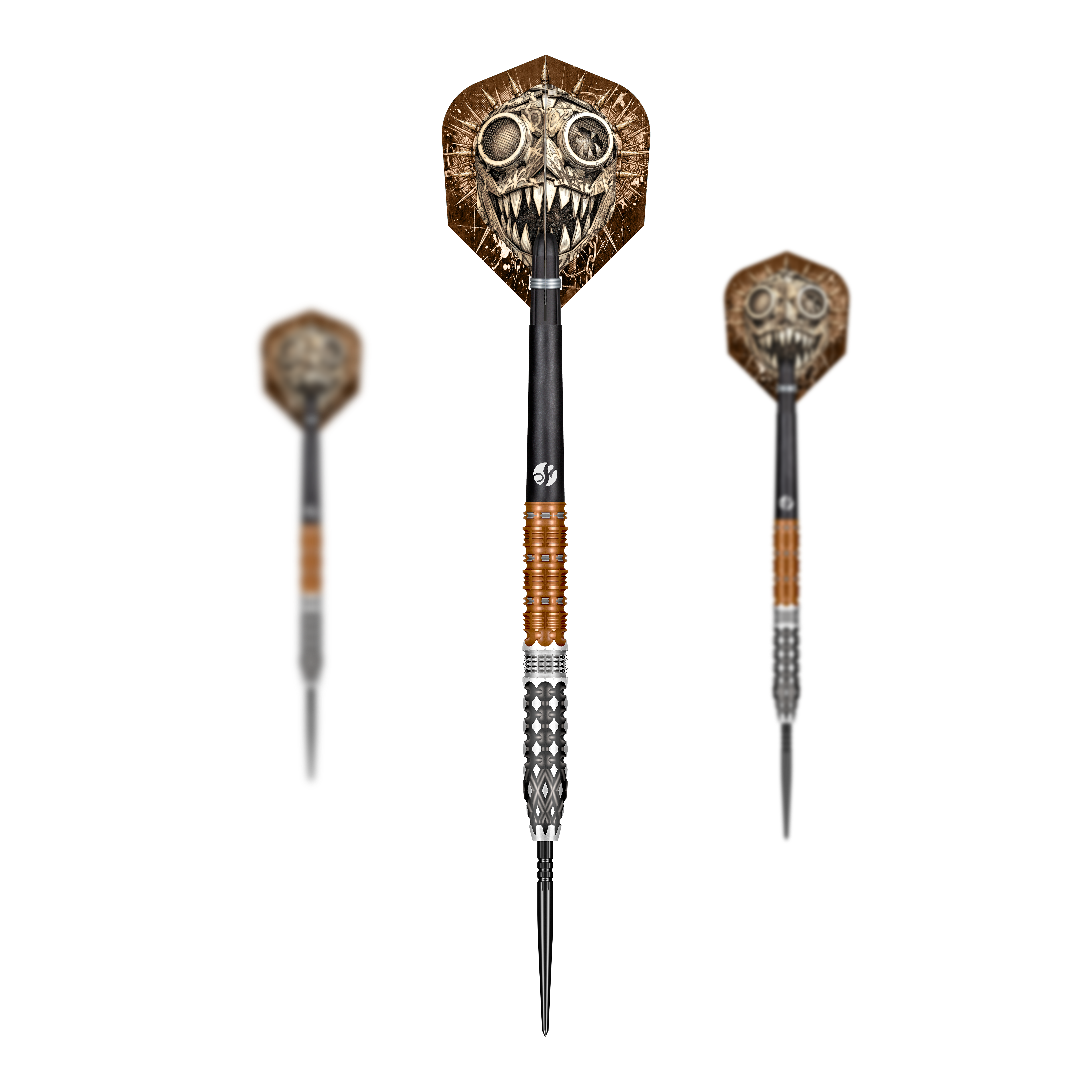 Shot Gnarly Gnasha Turbo Point Steeldarts - 23g Das Bild zeigt ein Set der Shot Gnarly Gnasha Turbo Point Steeldarts mit 23g. Die Steeldarts sind für ambitionierte Spieler geeignet.