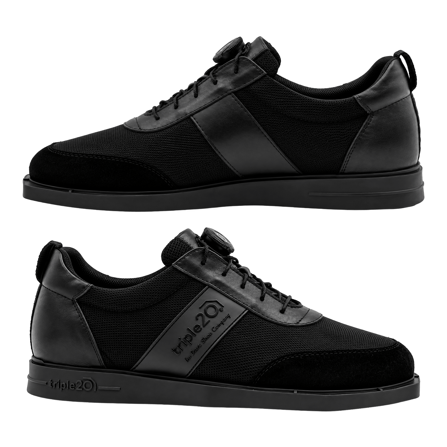 Triple20 Dartschuhe Textil mit Drehverschluss - Schwarz Zu sehen sind die Triple20 Dartschuhe Textil mit Drehverschluss - Schwarz. Die Schuhe sind funktional und zeitlos.