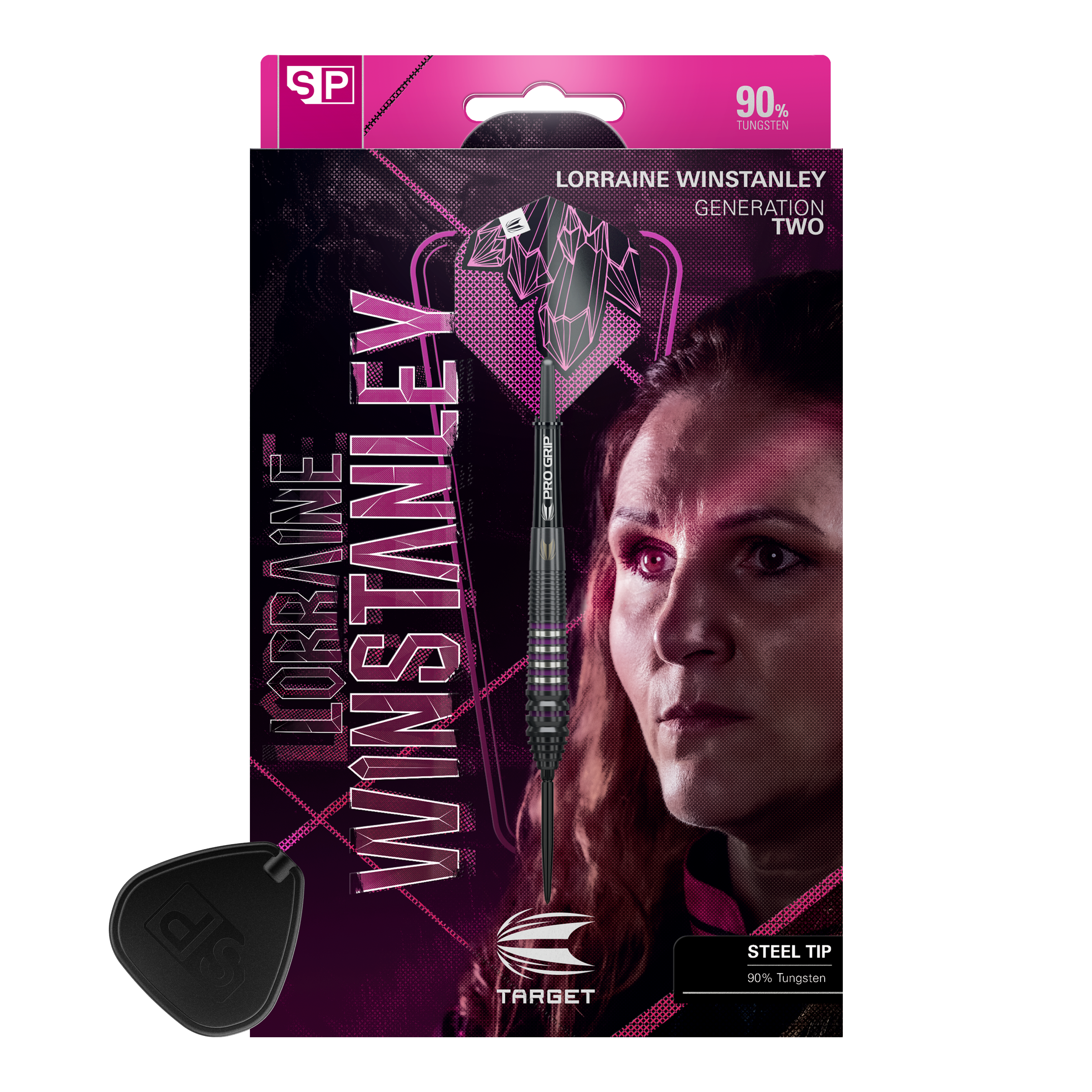 Target Lorraine Winstanley GEN2 Swiss Point Steeldarts - 24g Auf diesem Bild sind die Target Lorraine Winstanley GEN2 Swiss Point Steeldarts - 24g dargestellt. Diese Darts eignen sich ideal für professionelle Dartspiele.