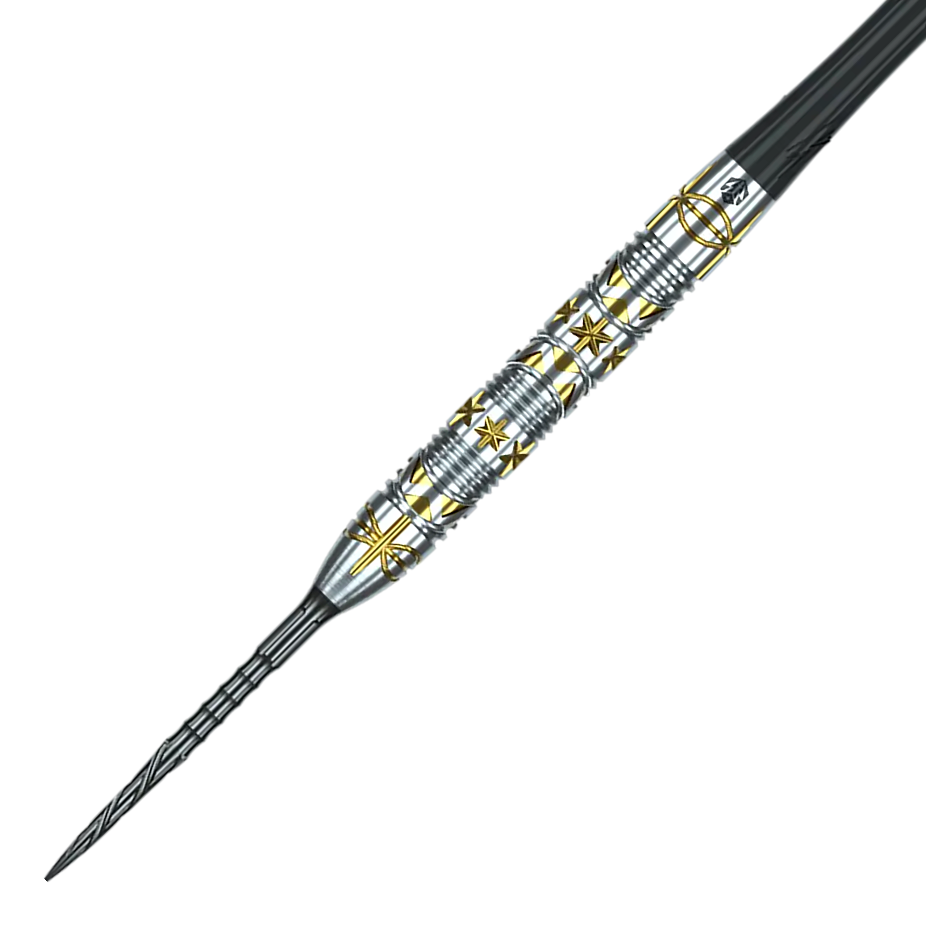 Caliburn Halo H1 Steeldarts - 22,5 g Das Bild zeigt die Caliburn Halo H1 Steeldarts mit einem Gewicht von 22,5 g. Die Darts haben ein elegantes Design und sind besonders für präzise Würfe geeignet.