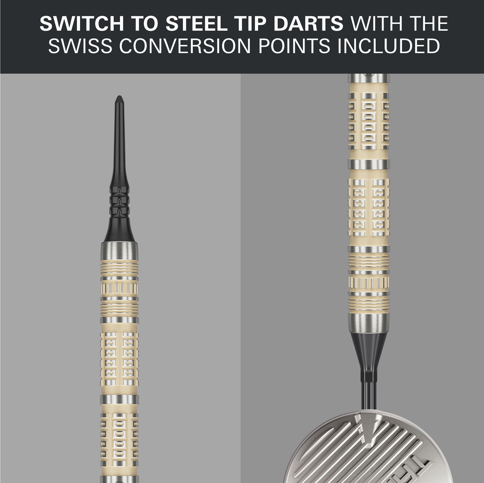 Target Dimitri Van Den Bergh 95K Softdarts - 19g Abgebildet ist das Produkt Target Dimitri Van Den Bergh 95K Softdarts - 19g. Diese weichen Darts sind hochwertig verarbeitet und eignen sich für präzises Spiel.