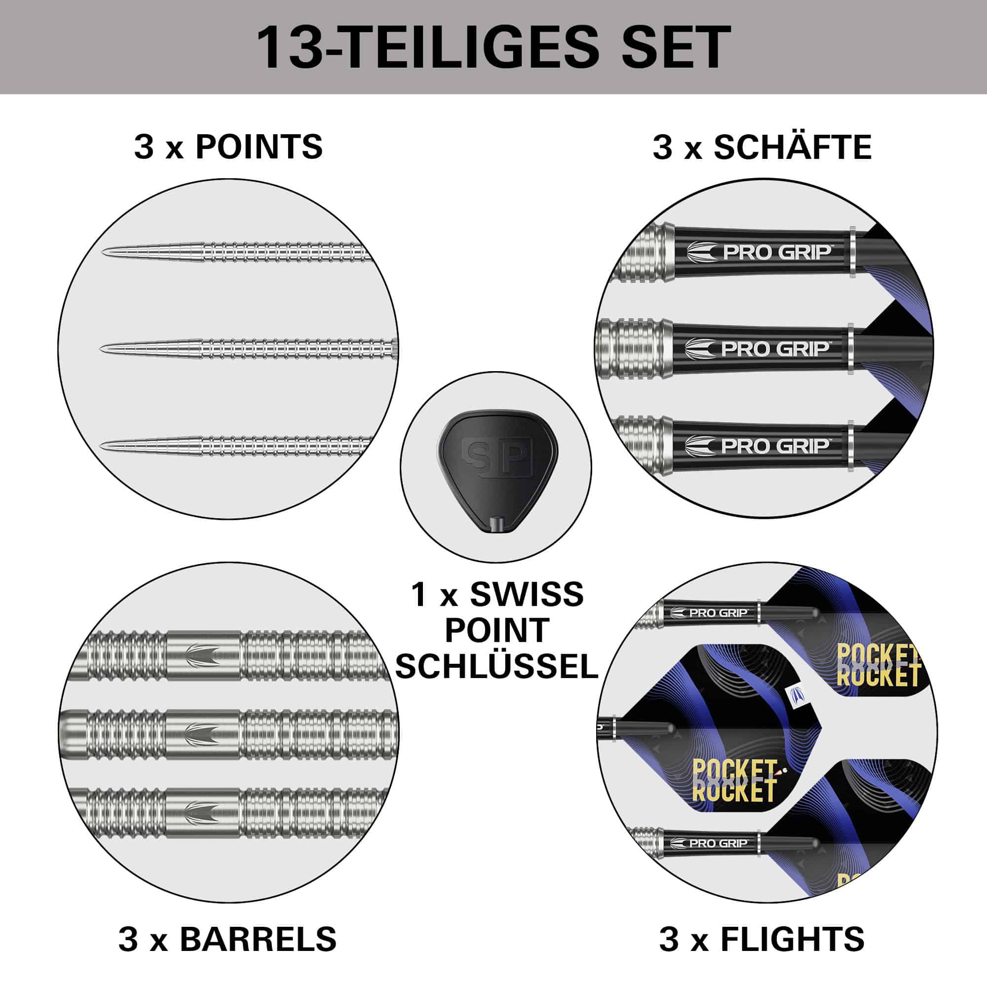 Target Justin Hood Swiss Points Steeldarts - 23g