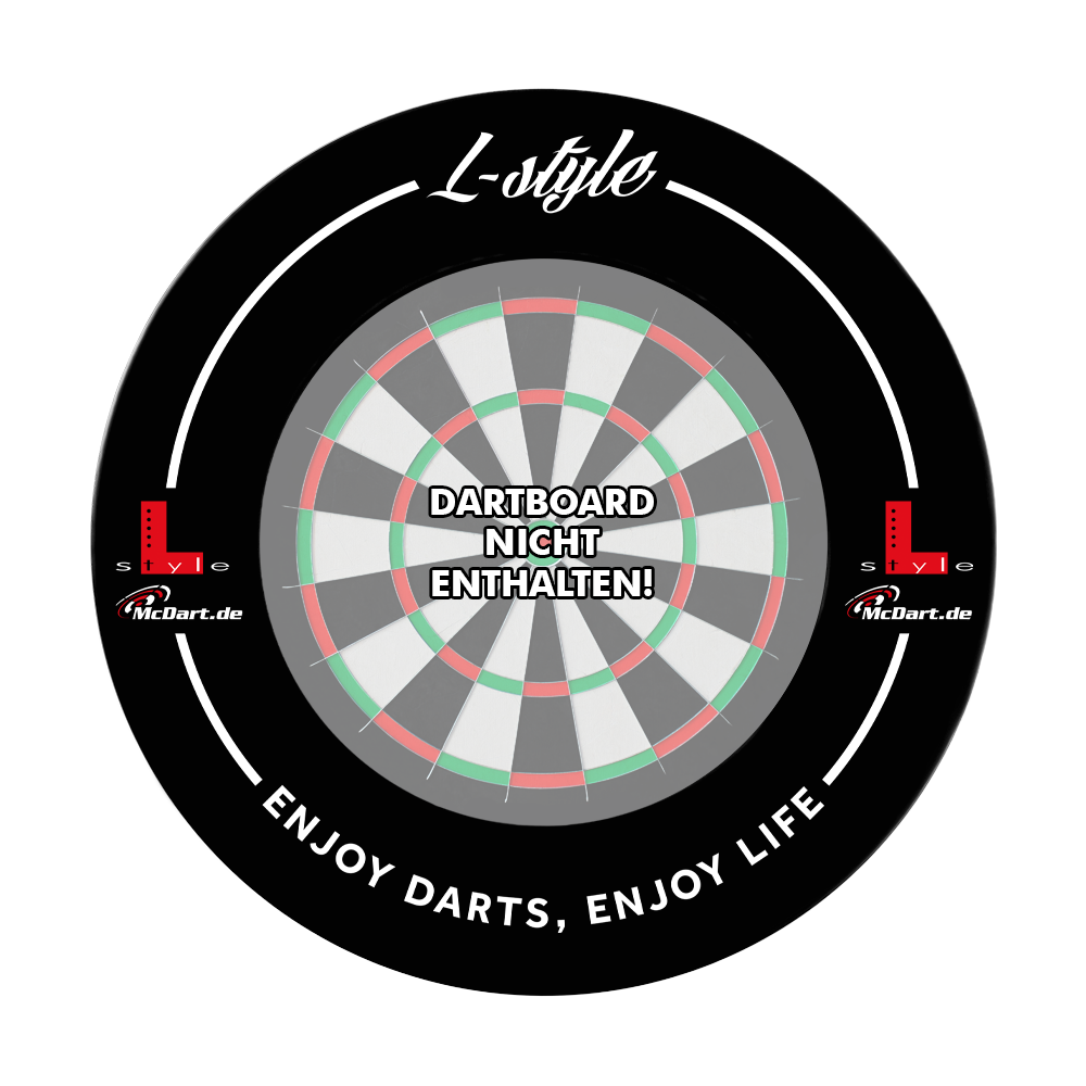 L-Style Dartboard Surround - Schwarz