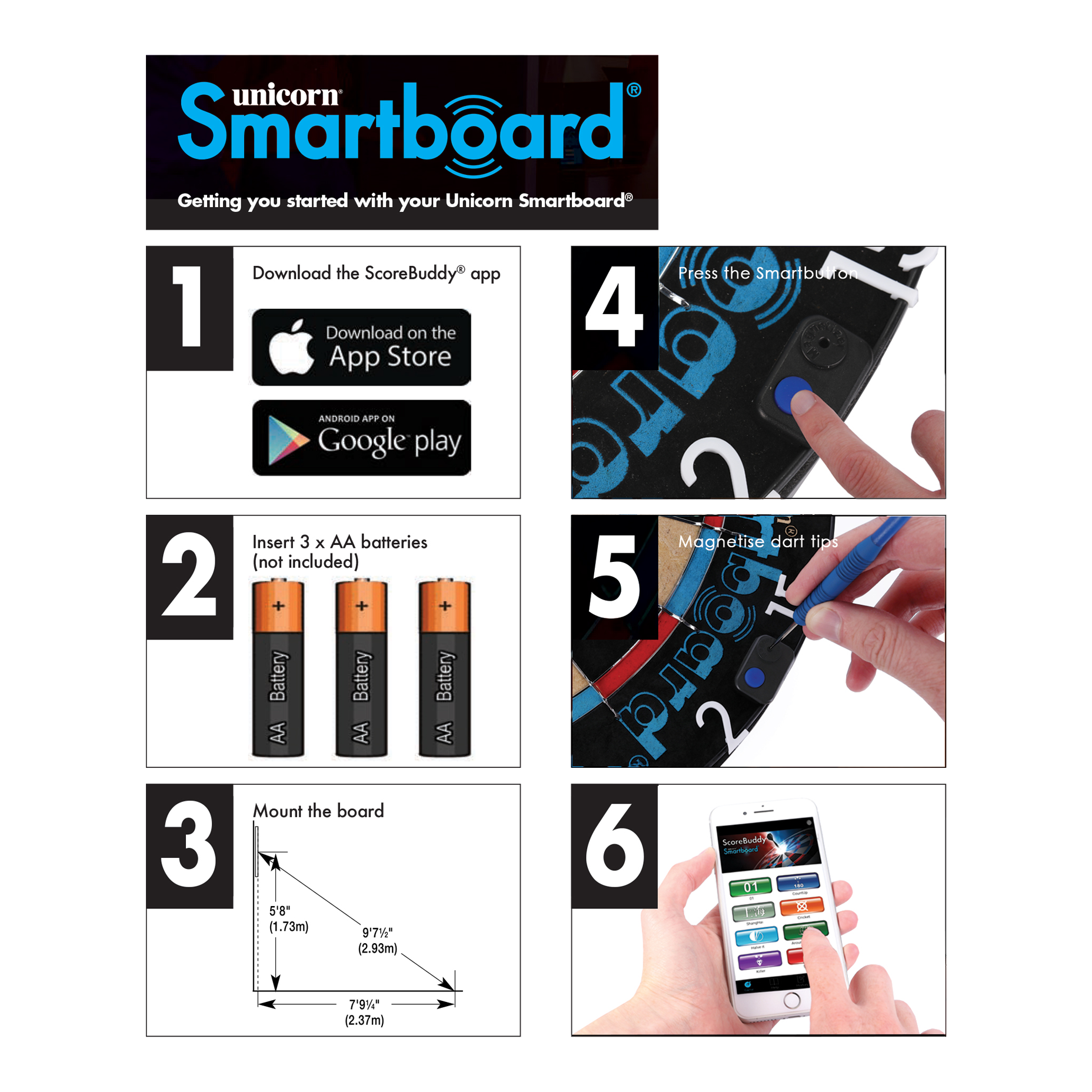 Unicorn Smartboard Steeldartboard