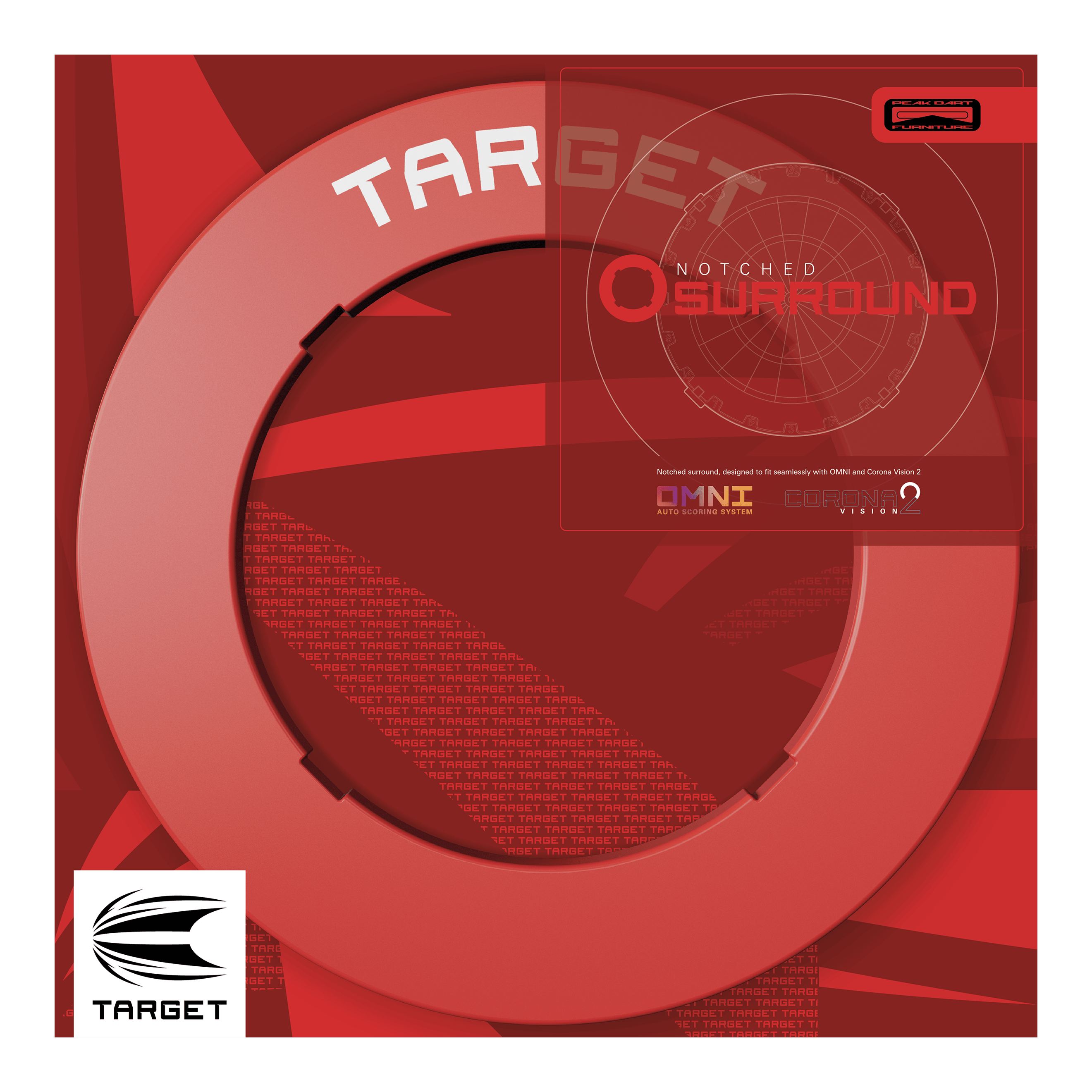 Target Notched Dartboard Surround