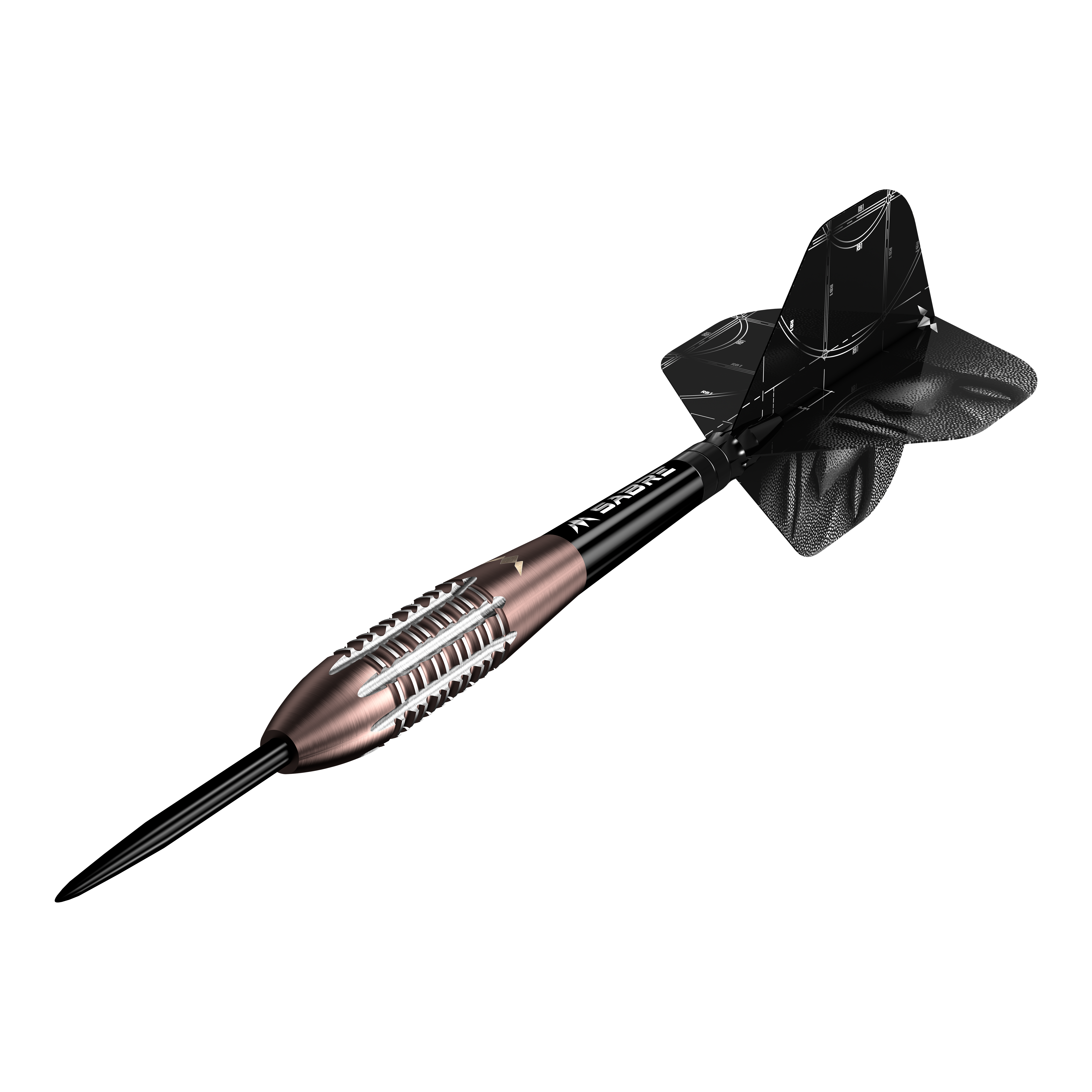Mission Arkitekt Bronze Silika PVD Steeldarts - 23,5g Das Foto präsentiert die Mission Arkitekt Bronze Silika PVD Steeldarts, Gewicht 23,5g. Das Produktdesign hebt die bronzefarbene Beschichtung hervor.