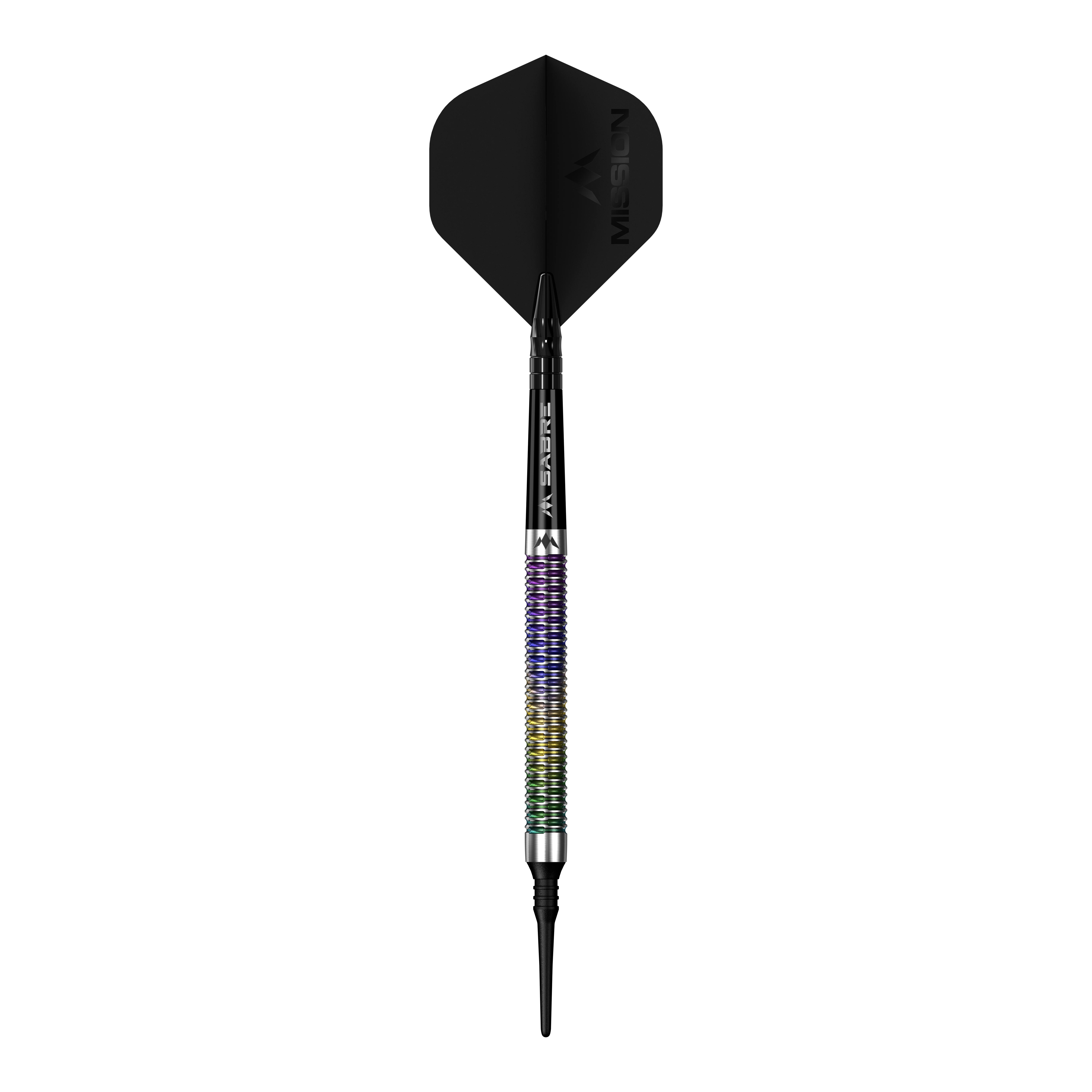 Mission Kaleidos Softdarts - 19g Das Bild zeigt den Mission Kaleidos Softdarts - 19g. Der Softdart ist seitlich dargestellt.