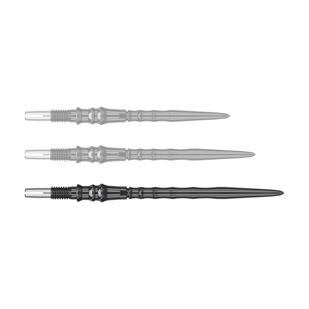 Target Japan Premium Swiss Point Steeldartspitzen - Schwarz Zu sehen sind schwarze Steeldartspitzen, SwissPoint, 40 mm von Target Japan Premium. Die Einzelspitze ist im Detail abgebildet.