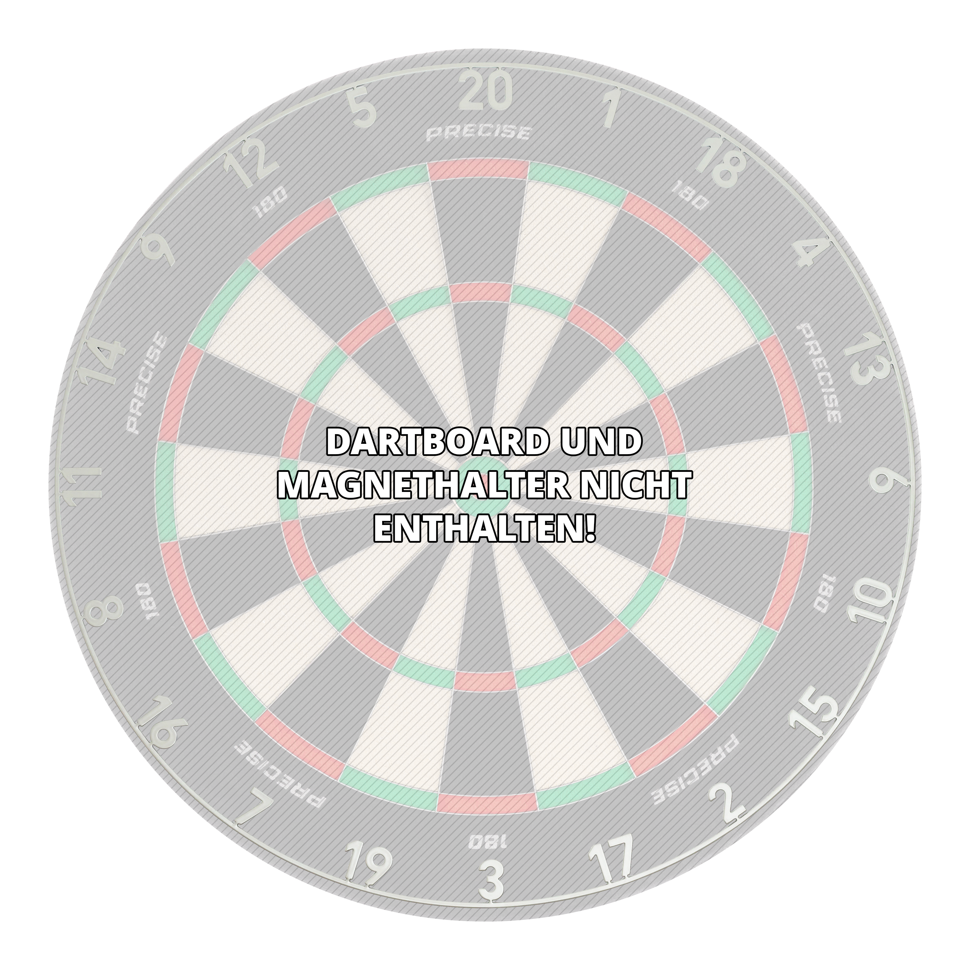 Precise 180 OnePiece Lasercut Zahlenring Das Bild zeigt einen Zahlenring aus Metall mit Lasercut-Design in Gunmetal-Farbe. Es ist ein Darts-Zubehörteil.