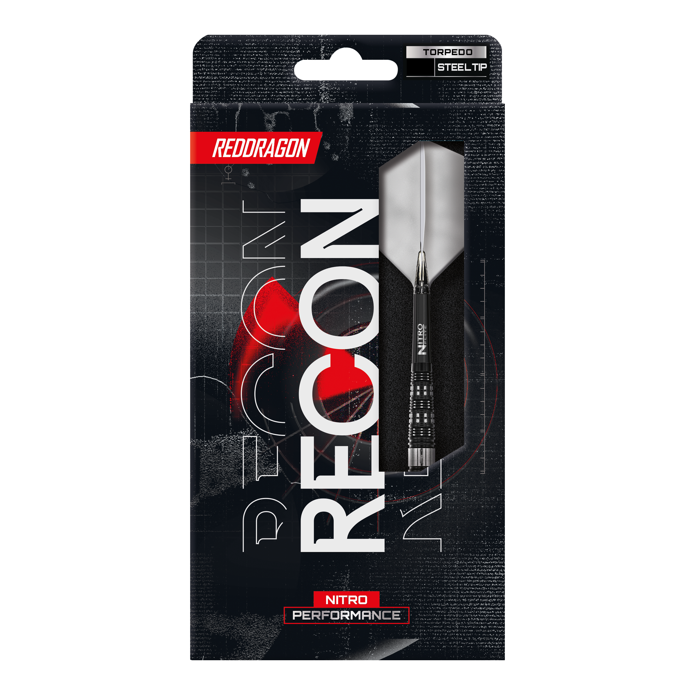 Auf dem Foto sind die Red Dragon Recon Torpedo Steeldarts abgebildet. Diese Darts zeichnen sich durch ihre spezielle Torpedoform aus.