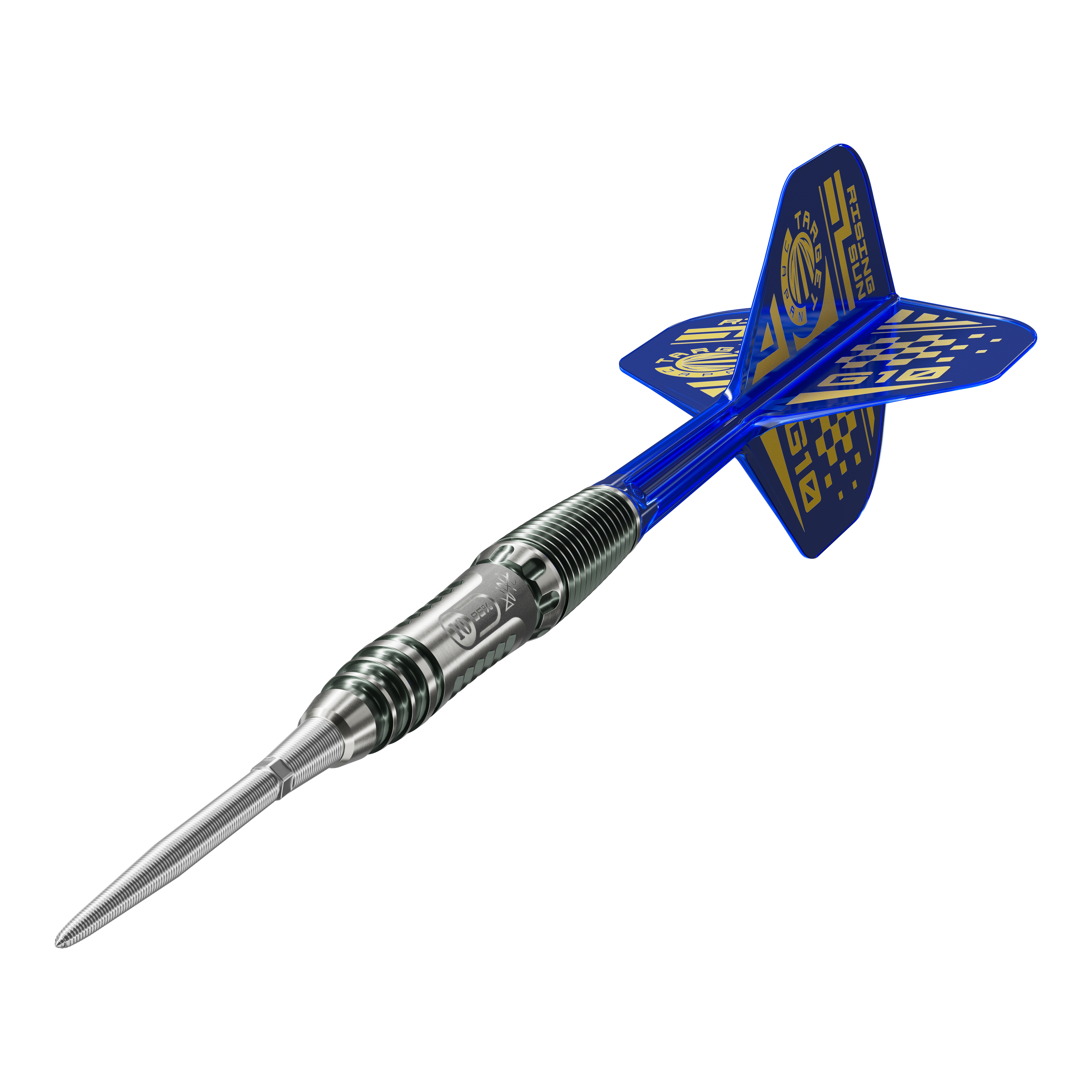 Target Japan Rising Sun GEN 10.5 Swiss Point Steeldarts Hier sind die Target Japan Rising Sun GEN 10.5 Swiss Point Steeldarts abgebildet. Diese Darts zeichnen sich durch ihre hochwertige Verarbeitung aus.