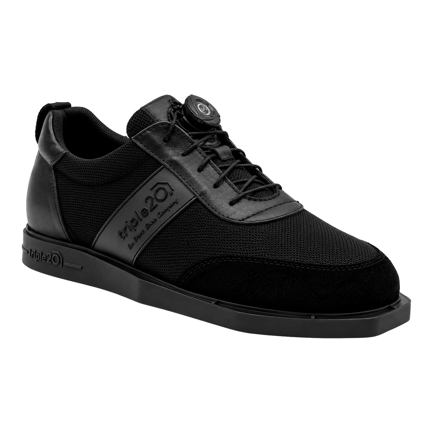 Triple20 Dartschuhe Textil mit Drehverschluss - Schwarz Abgebildet sind die Triple20 Dartschuhe Textil mit Drehverschluss in Schwarz. Die Schuhe sind speziell für Darts-Spieler entworfen.