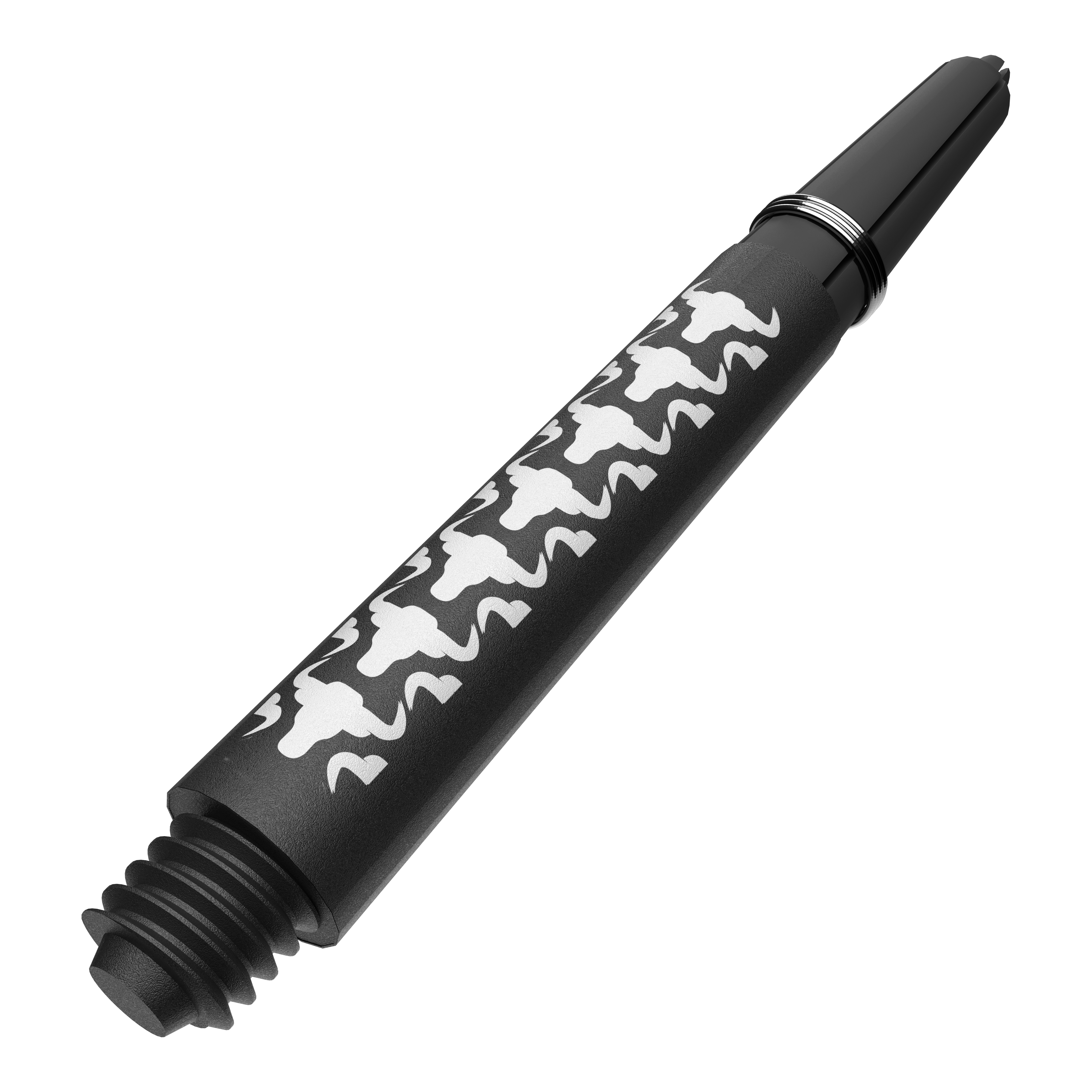 Das Bild zeigt BullsNL Capo Carbon Shafts in Weiß, InBetween, 38mm. Es ist ein mittellanger Schaft für Dartpfeile.