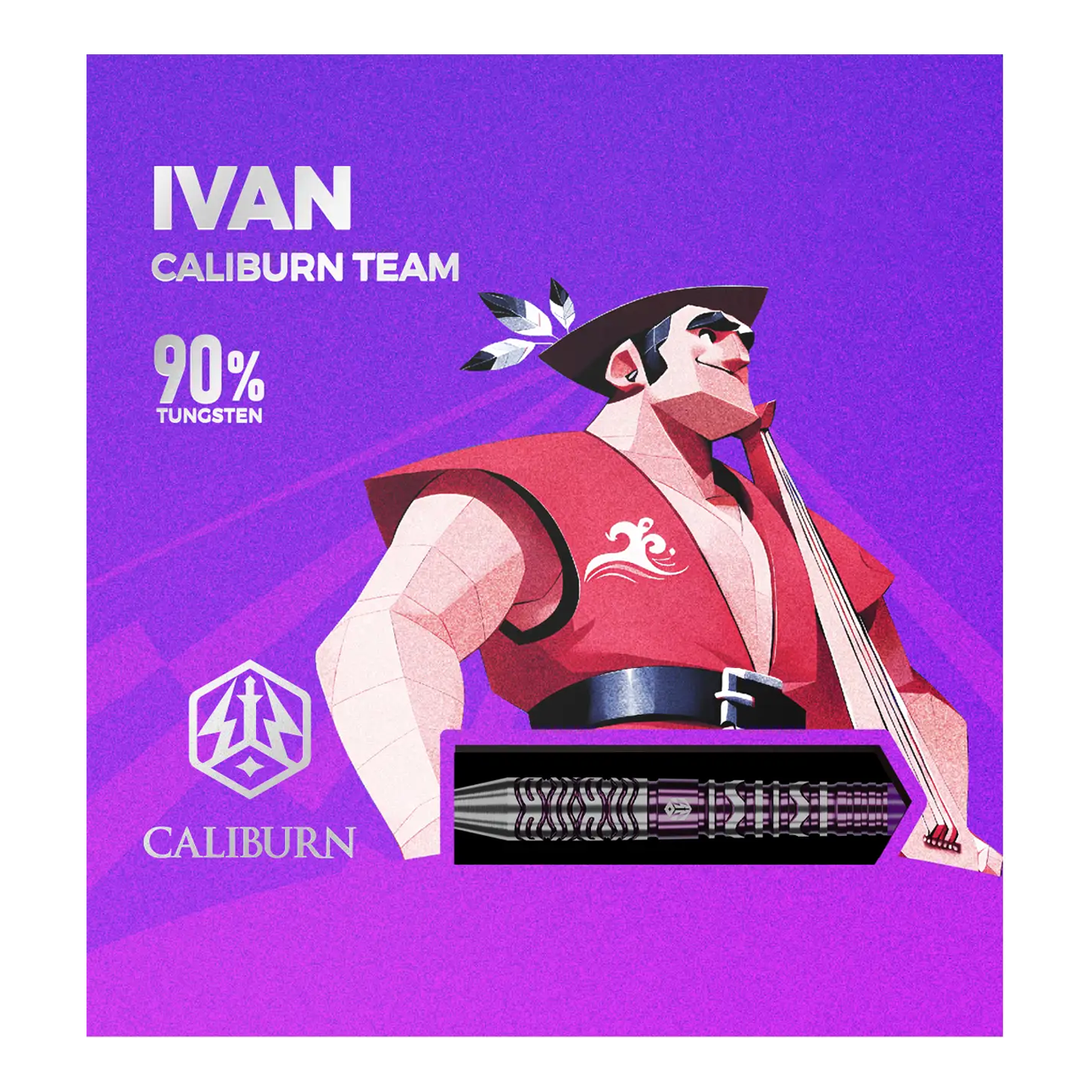 Zu sehen sind die Caliburn Awakening Ivan Steeldarts. Diese Steeldarts sind bekannt für ihre Präzision.