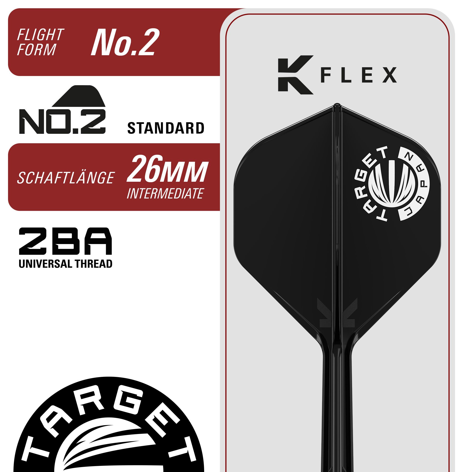 Target Japan Pyro GEN12 Swiss Point Steeldarts Target Japan Pyro GEN12 Swiss Point Steeldarts mit auffälligem Design. Die Darts sind im Detail auf weißem Grund fotografiert.