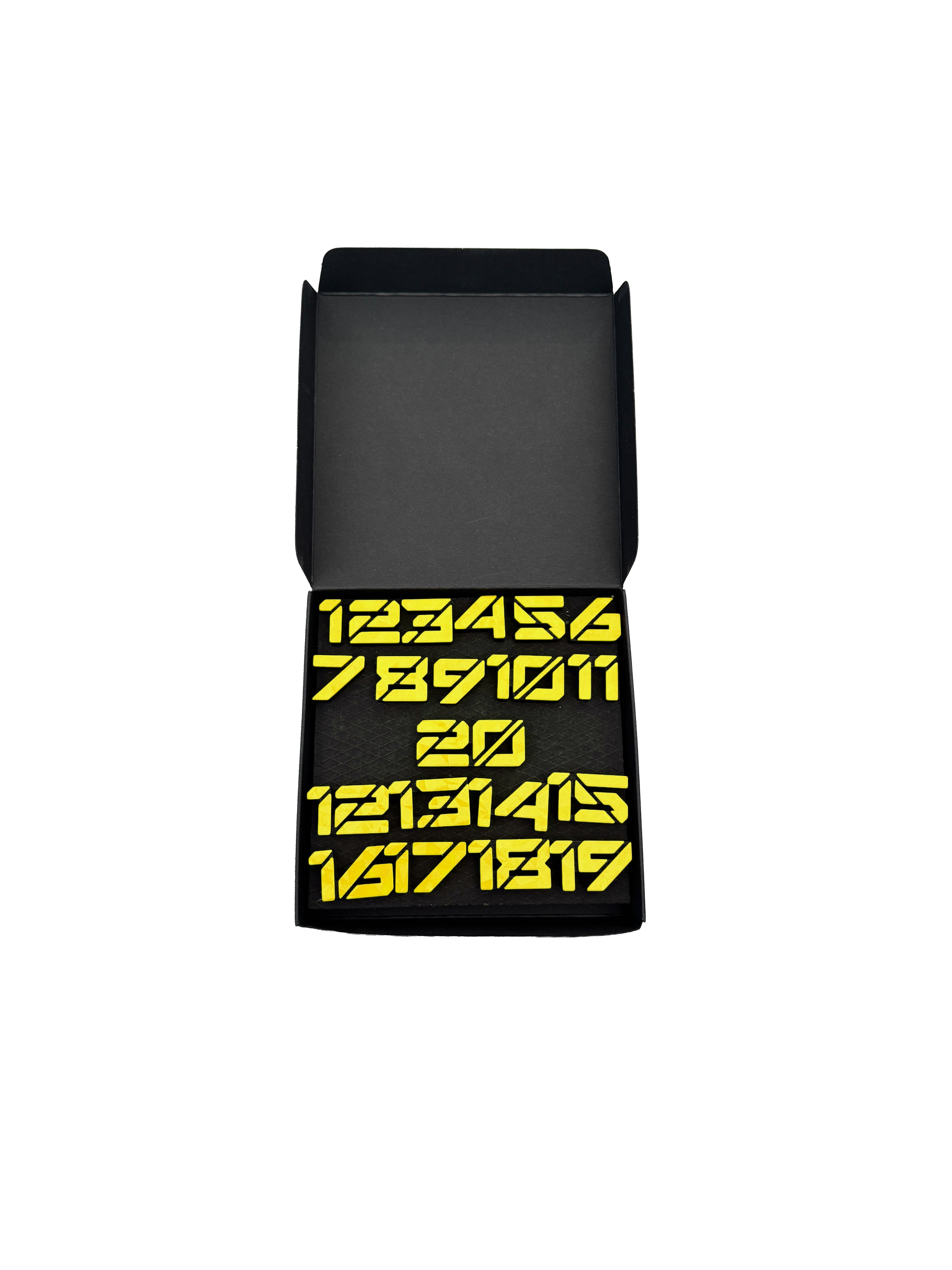 McDart Dartboard Steckzahlen / Zahlenring Cyber Die Datei trägt den Namen 'Cyber Gelb Box'. Abgebildet ist vermutlich eine Verpackung in Gelb.