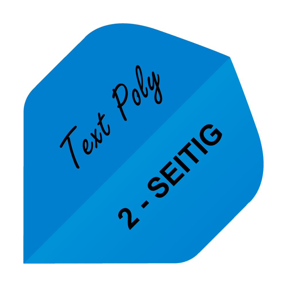 10 Satz Bedruckte Flights 2-Seitig - Wunschtext - Poly Standard