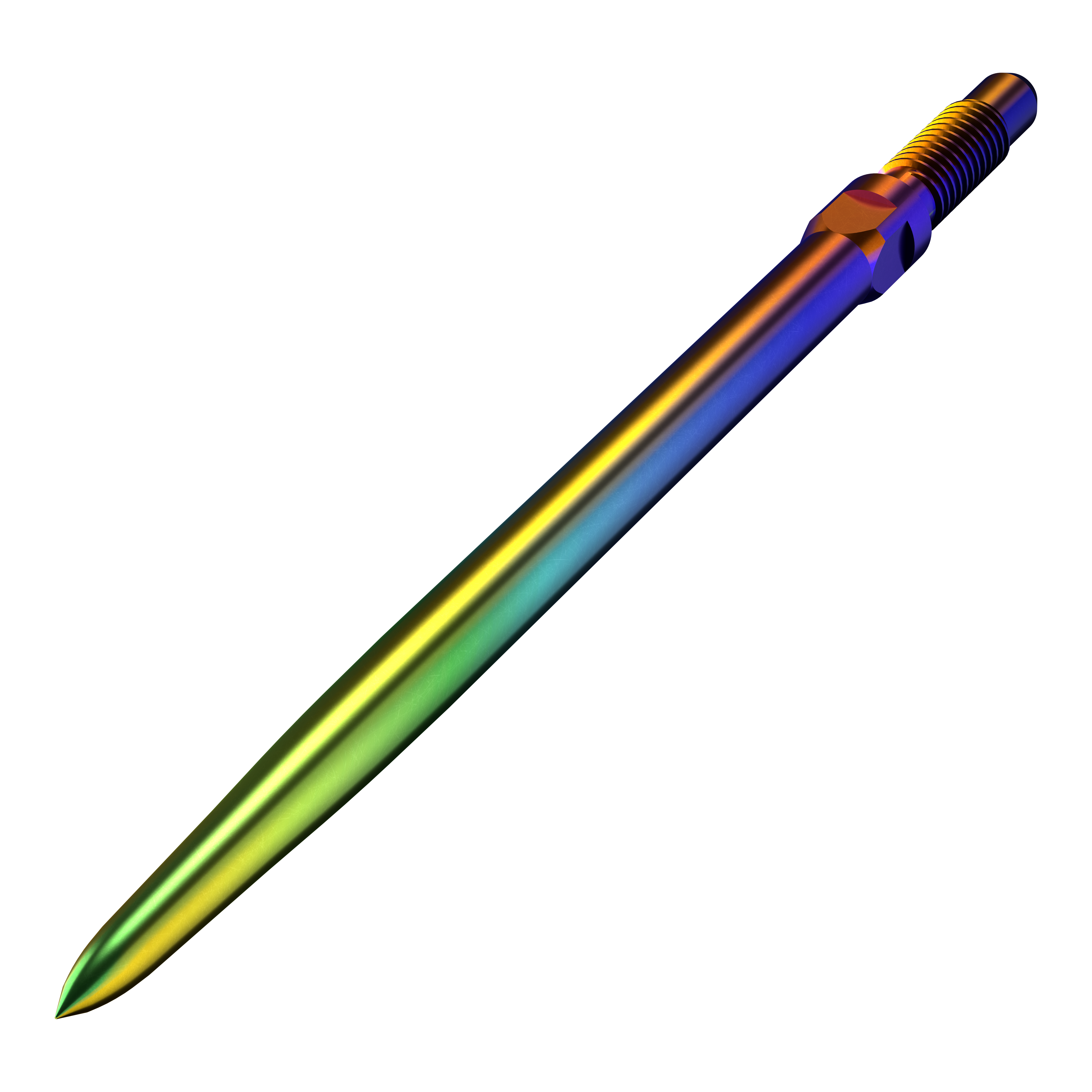 Bulls NL Convertible Point Dartspitzen - Smooth - Rainbow Ein Bild mit dem Dateinamen BU57716_BullsNL_Convertible_Points_Smooth_Rainbow_36mm_2. Es stellt vermutlich eine weitere Ansicht eines Dartspitzen-Artikels in Regenbogenfarben dar.