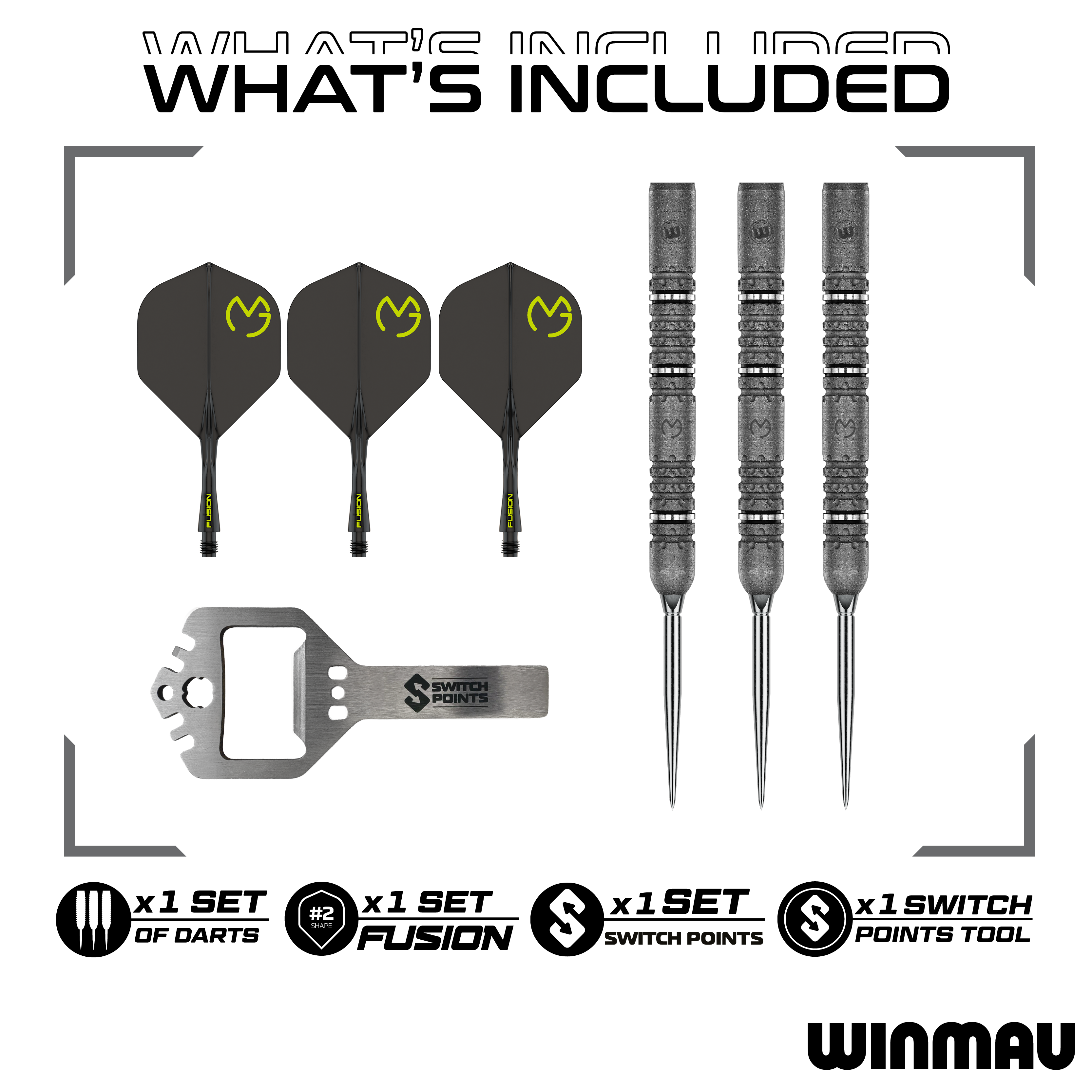 Winmau Michael van Gerwen Signature Edition Switch Points Steeldarts Das Produkt ist die Winmau MvG Signature Edition Switch Points Steeldarts. Diese Steeldarts sind für Präzision und Qualität bekannt.