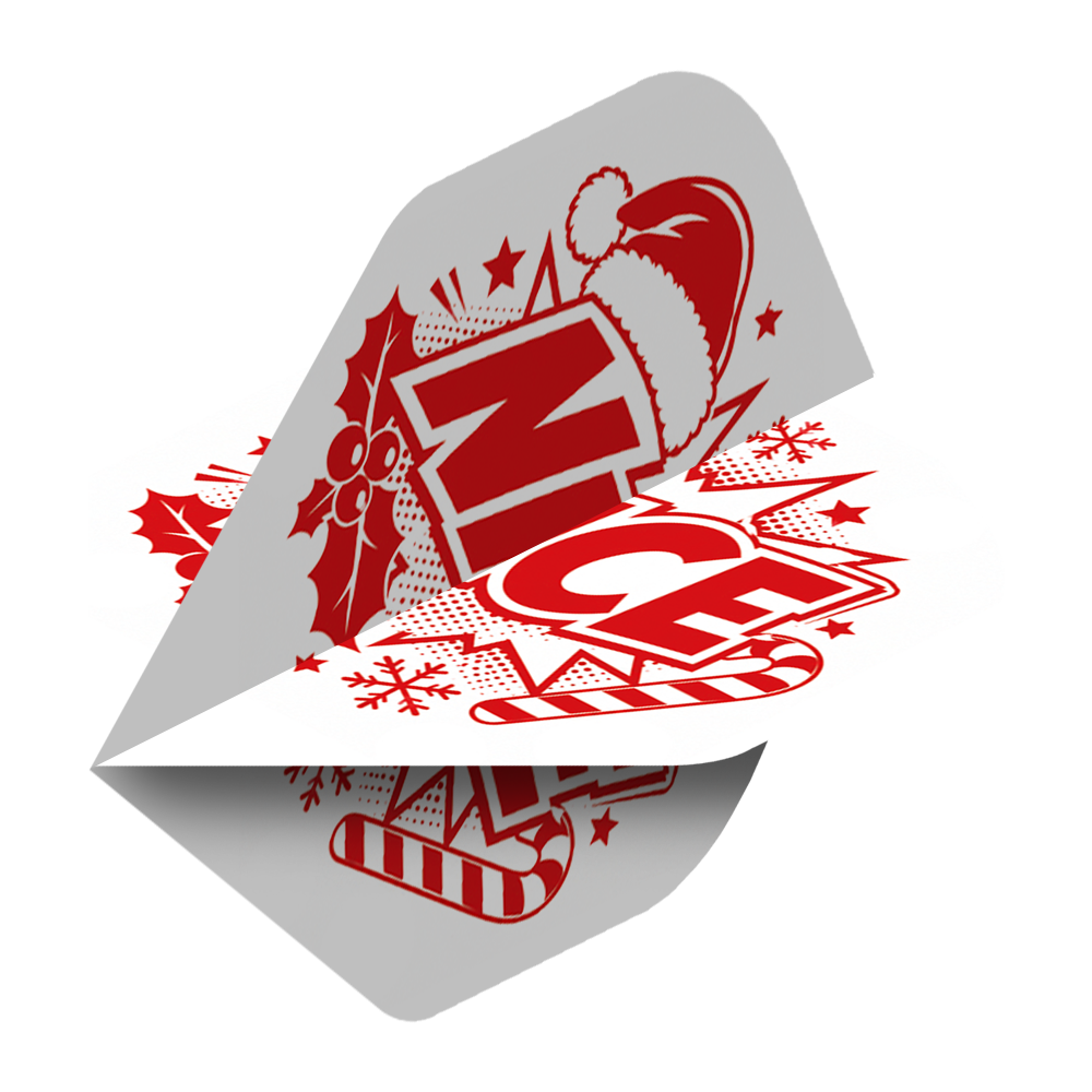 Gezeigt wird das Produkt McDart Naughty Or Nice No2 Standard Flights. Es sind Standard-Dartflights in einem Set.