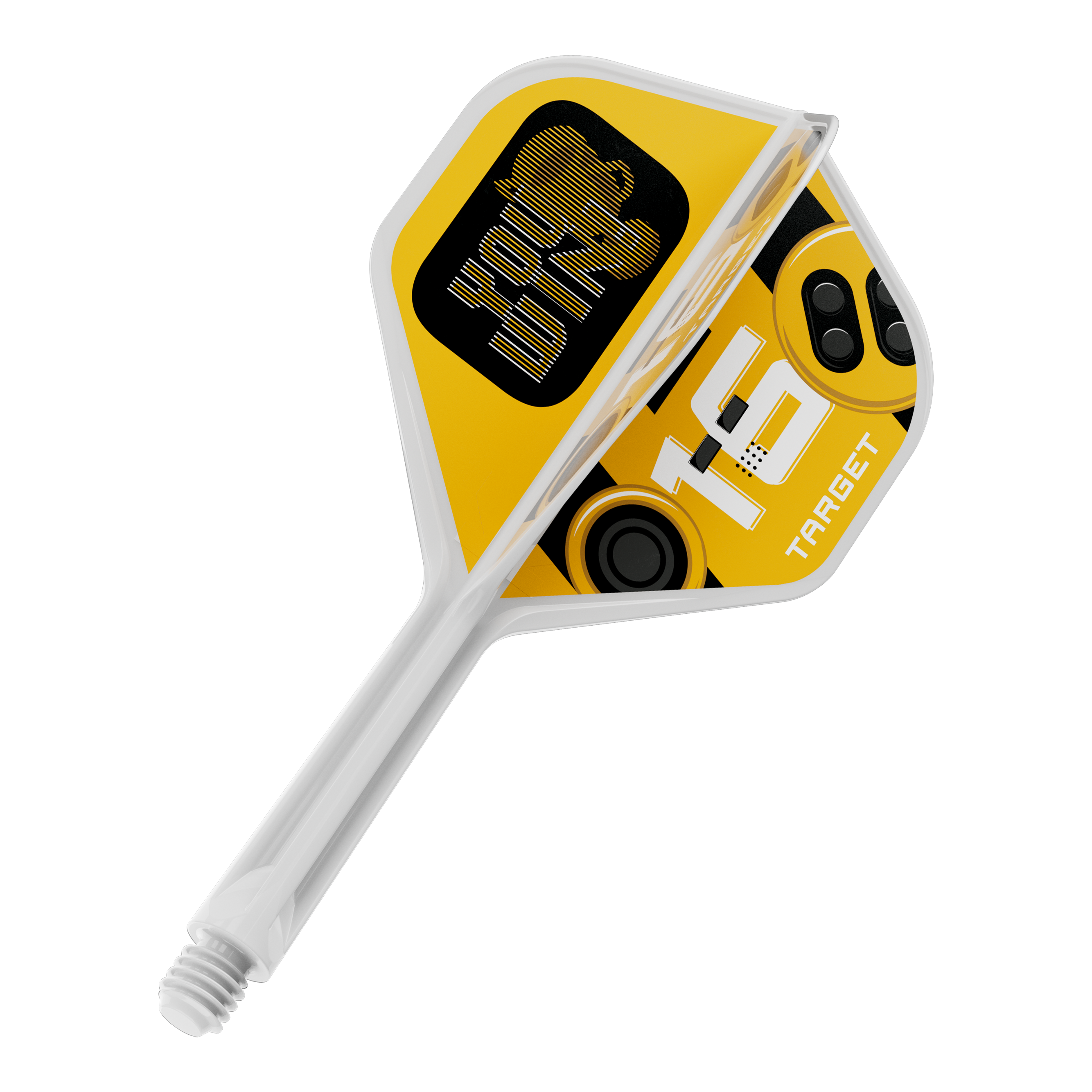 Hier ist ein Produkt mit dem Dateinamen 410592_Target_K-Flex_YouWin_No2_Standard_Flights_26mm_1 zu sehen. Vermutlich handelt es sich um ein einzelnes Dart-Flight.