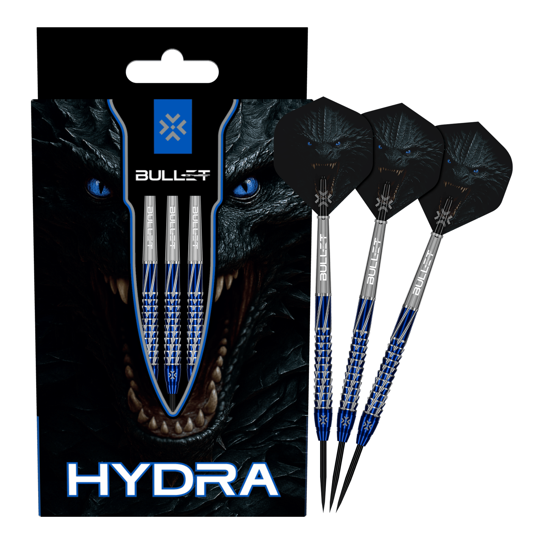 Bullet Hydra Steeldarts Diese Abbildung präsentiert die Bullet Hydra Steeldarts. Das Produkt ist für ambitionierte Dartspieler geeignet.