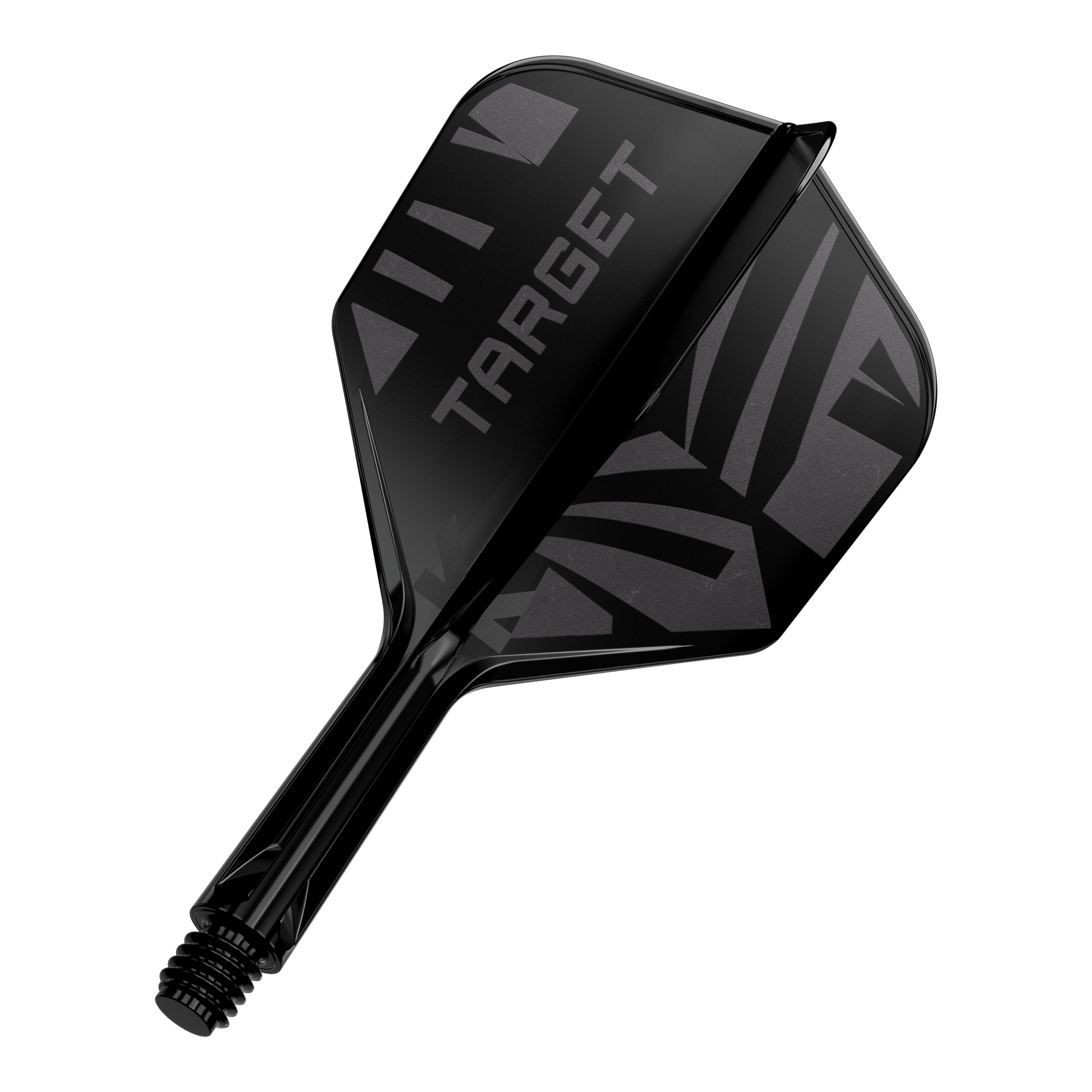 Abgebildet ist ein Target K-Flex Black No6 Flight in 19 mm Größe. Er wird einzeln dargestellt.