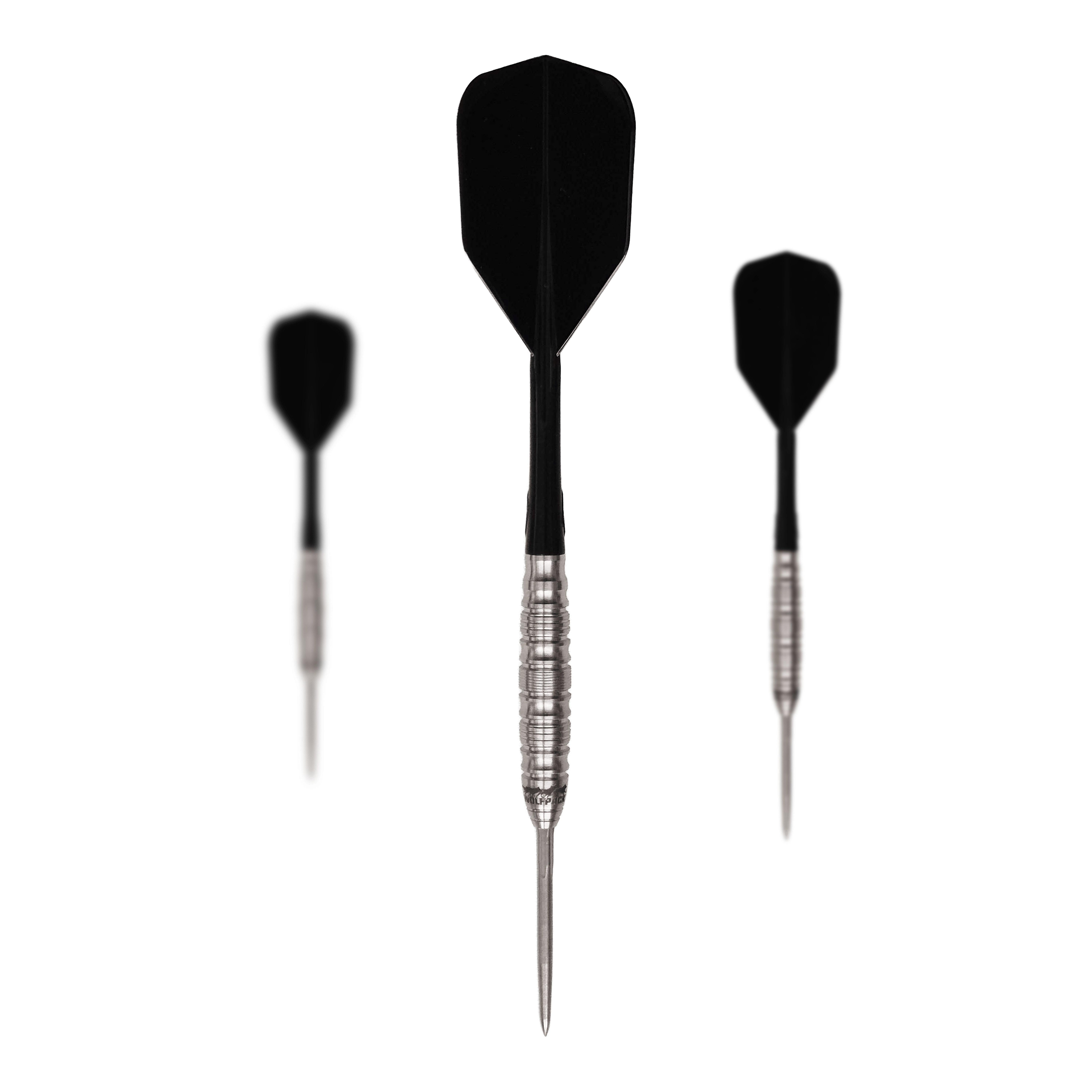 Zu sehen ist ein Set der Caliburn Wolfpack W5 Steeldarts - 22g. Das Set umfasst mehrere Steeldarts mit 22 Gramm Gewicht.