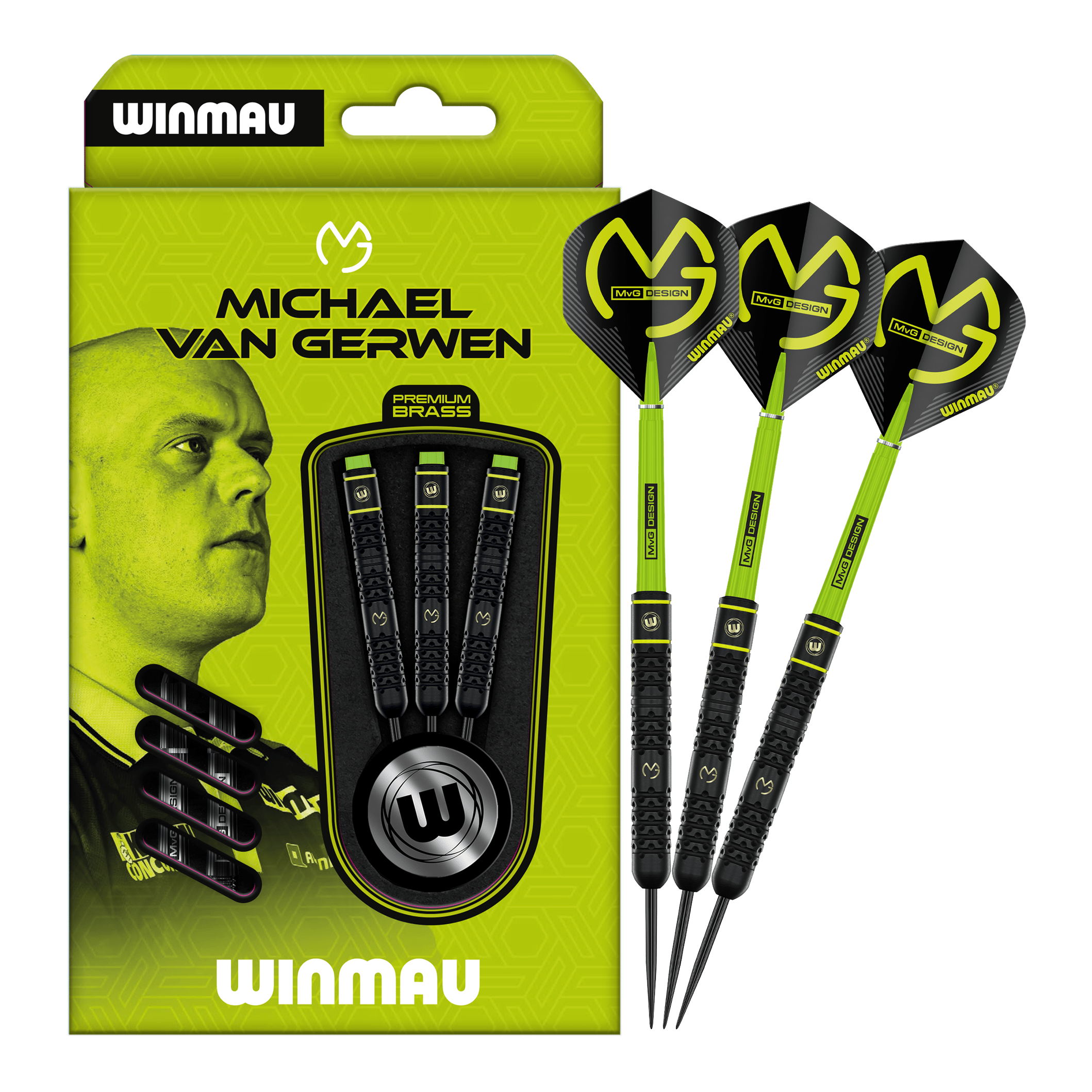 Winmau Michael Van Gerwen Steeldarts - 21 g Zu sehen ist das Set Winmau Michael Van Gerwen Steeldarts mit 21 g. Diese Darts sind optimal zum Steeldart-Spielen geeignet.