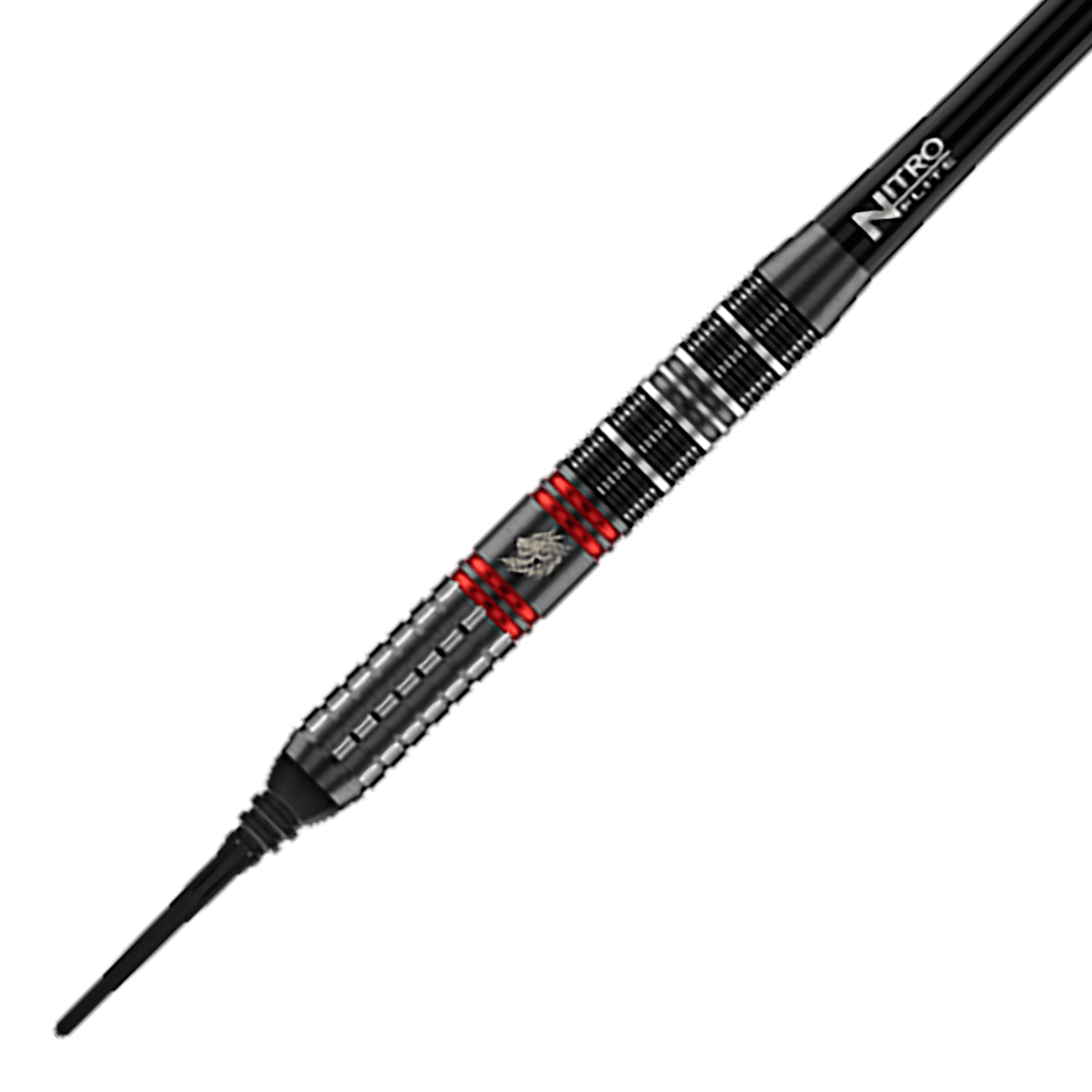 Red Dragon Jonny Clayton RD-ULTRA Softdarts - 18g Abgebildet sind die Red Dragon Jonny Clayton RD-ULTRA Softdarts mit 18g. Die Darts besitzen rote und schwarze Akzente und ein charakteristisches Flight-Design.