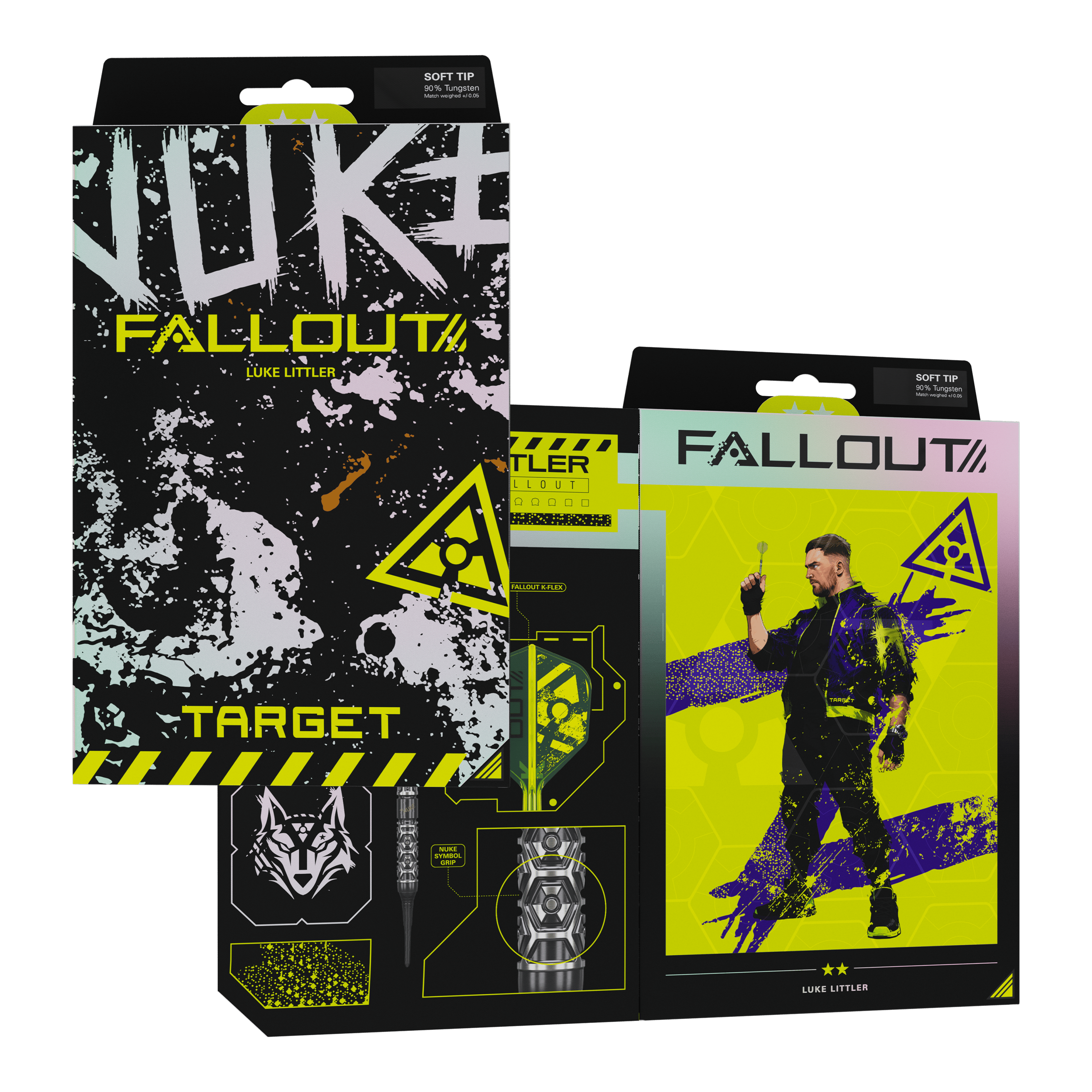 Target Luke Littler Nuke Fallout Softdarts - 19g Target Luke Littler Nuke Fallout Softdarts - 19g