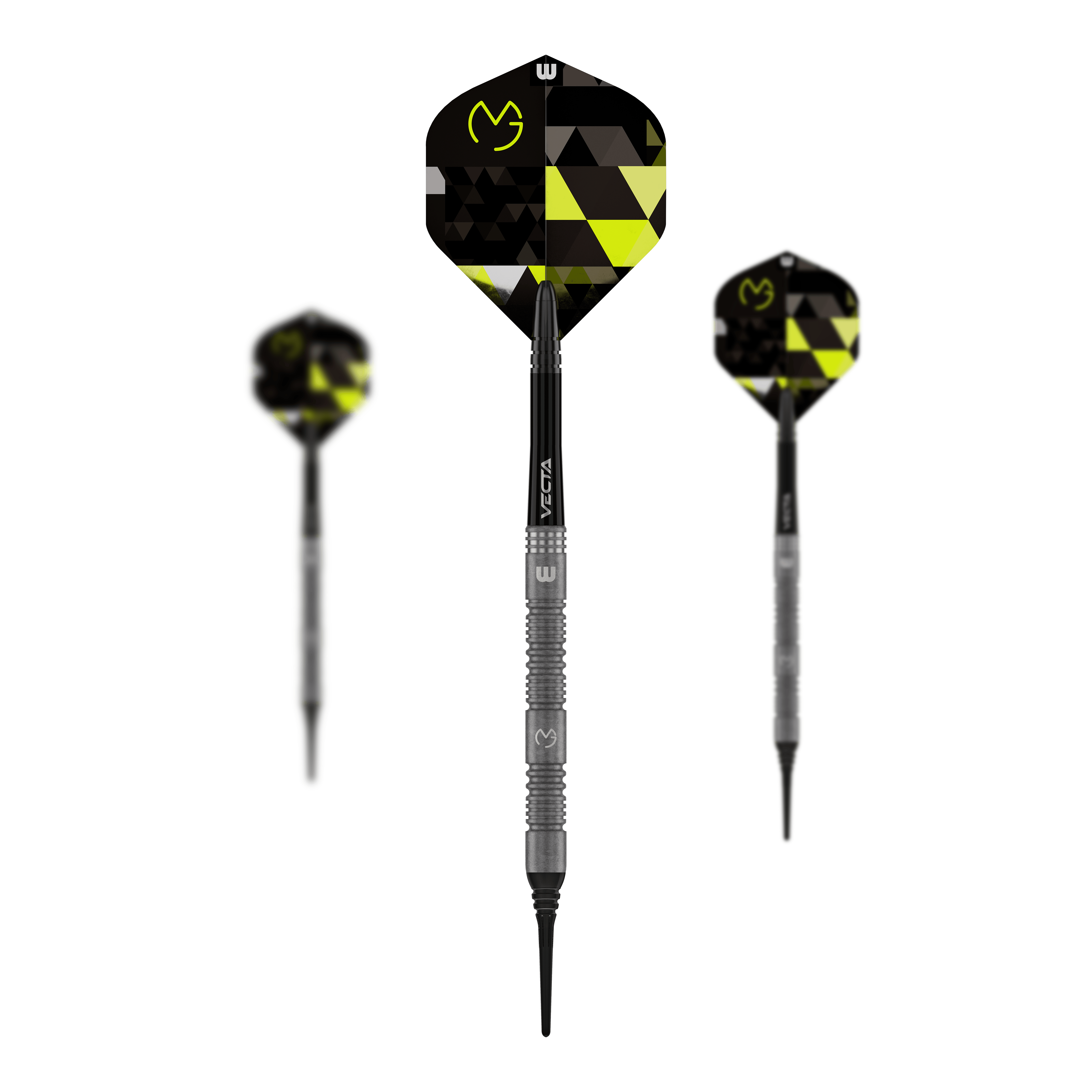 Winmau Michael Van Gerwen TS Softdarts - 18g Zu sehen ist ein Set Winmau Michael Van Gerwen TS Softdarts - 18g. Enthalten sind mehrere Pfeile.