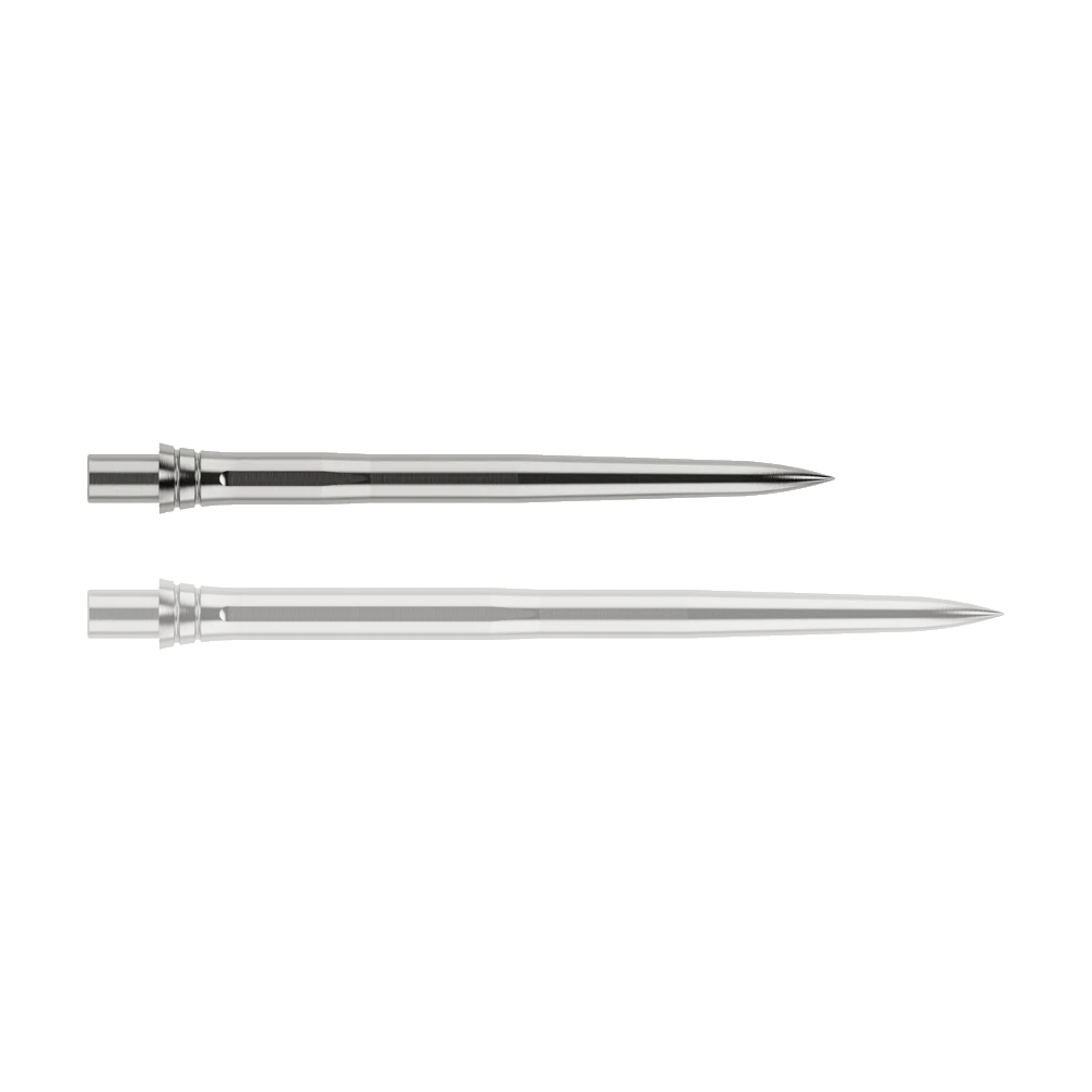 Caliburn EVO Dartspitzen - Smooth - Silver Auf dem Bild sind vermutlich EVO121 Caliburn EVO Dartspitzen EZ Smooth in Silber, 28mm, abgebildet. Diese Softdartspitzen sind für elektronische Dartscheiben geeignet.