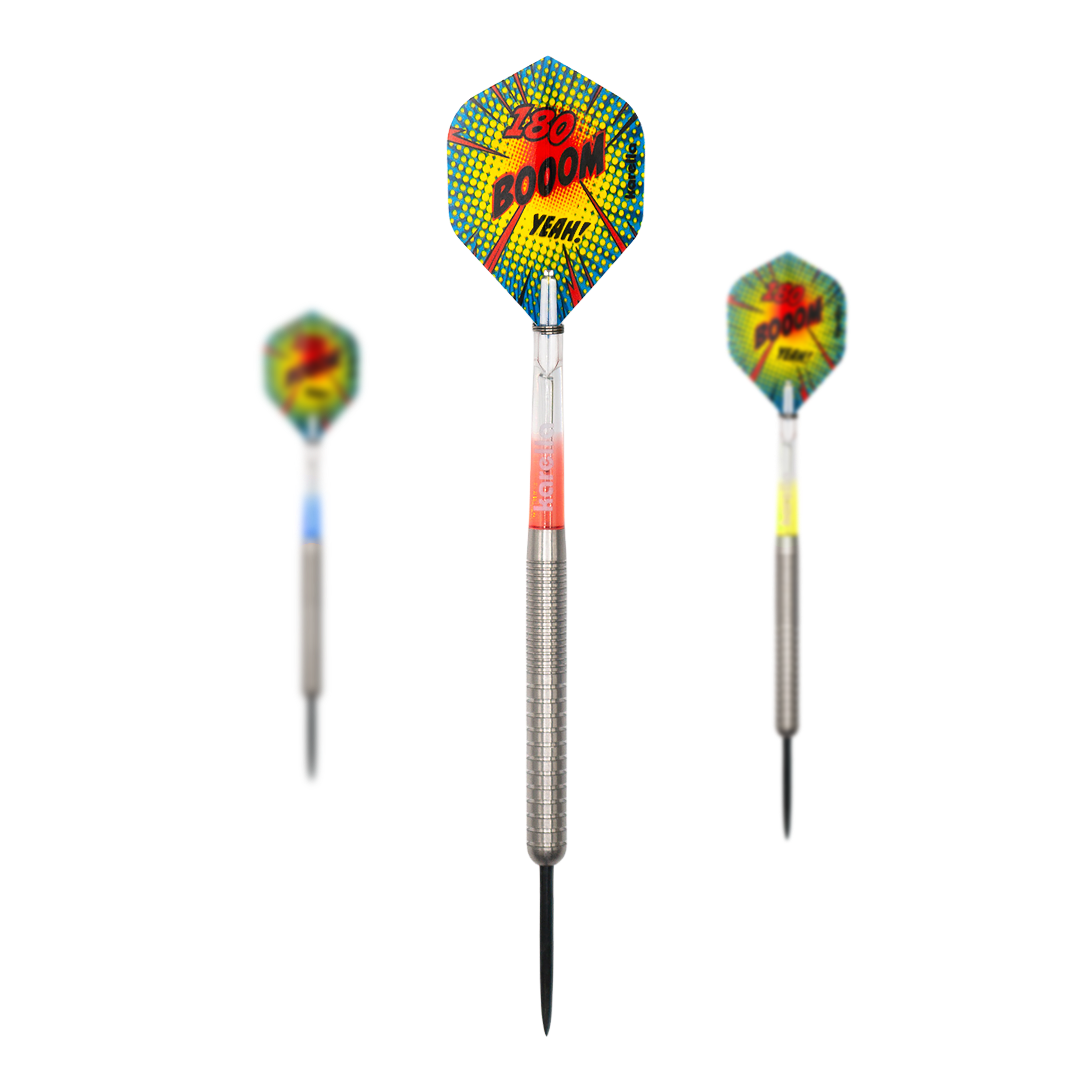 Karella Comic Line CL-1 Steeldarts - 22g Dieses Bild zeigt die Karella Comic Line CL-1 Steeldarts mit einem Gewicht von 22g. Die Steeldarts sind für Dartsport-Enthusiasten geeignet.