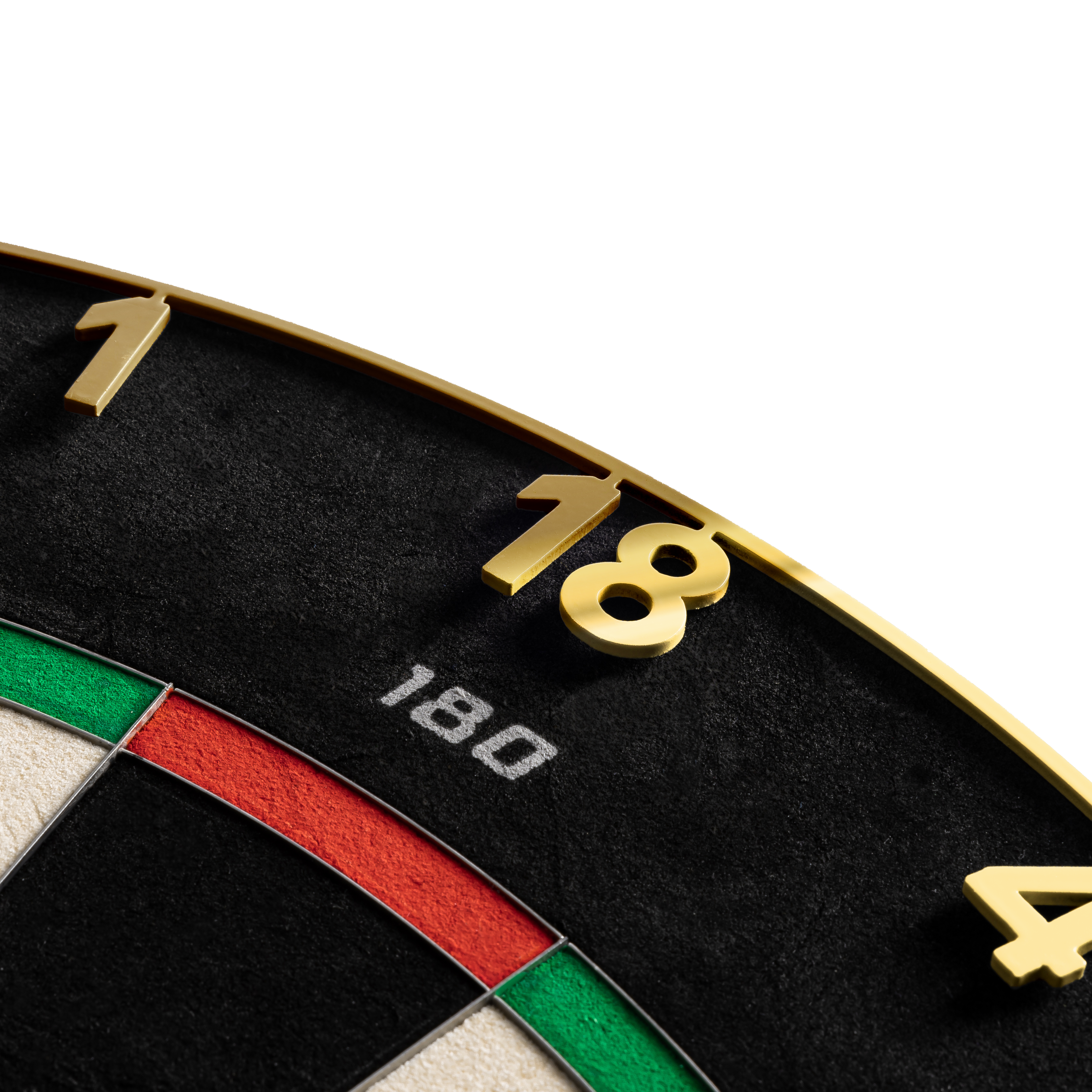 Precise 180 Endorphine Steeldartboard mit Nummernring - Gold Hier sieht man das Precise 180 Endorphine Steeldartboard mit Nummernring in Gold. Die goldene Dartscheibe ist für präzises Spielen konzipiert.