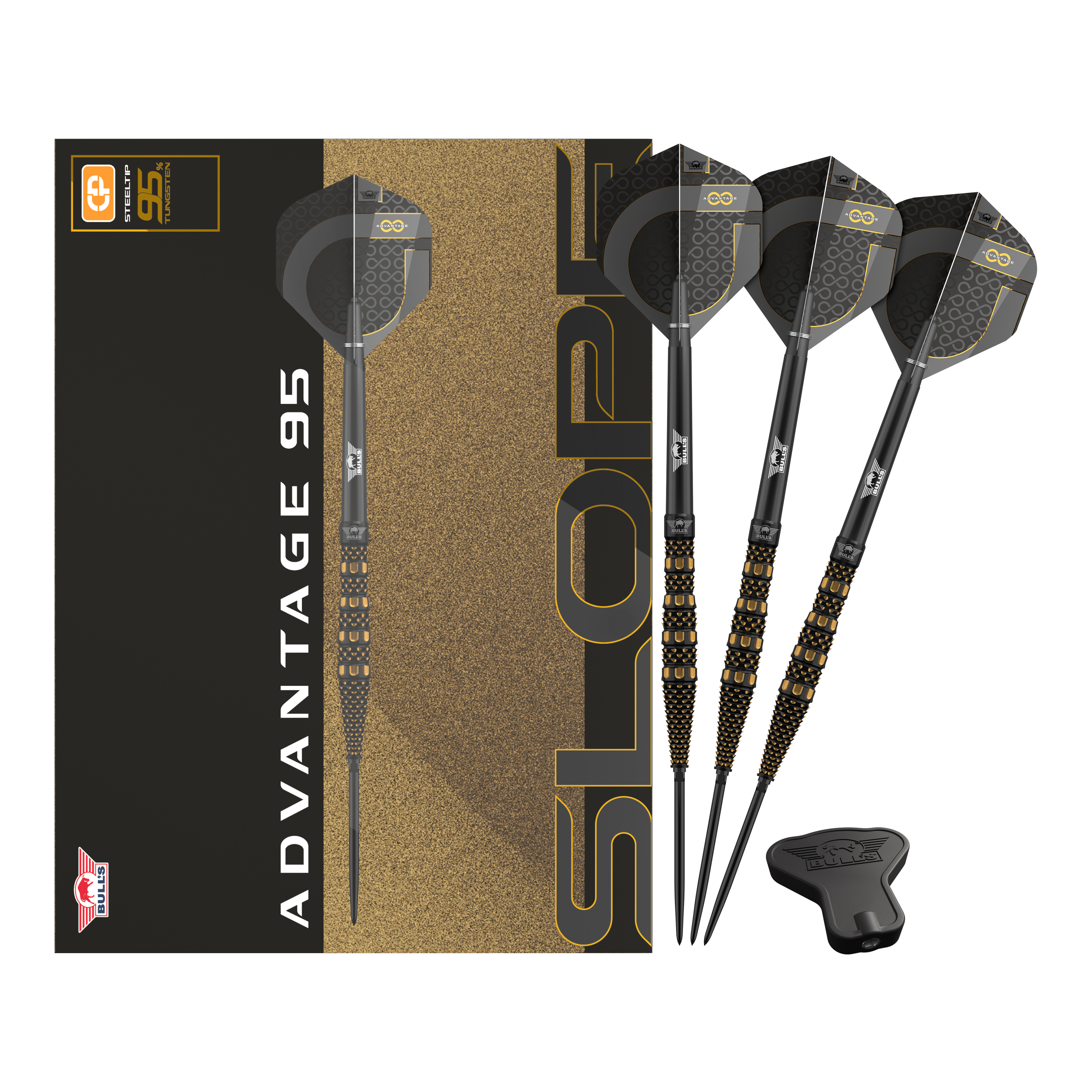Bulls NL Advantage 95 Slope Convertible Point Steeldarts Bulls NL Advantage 95 Slope Convertible Point Steeldarts