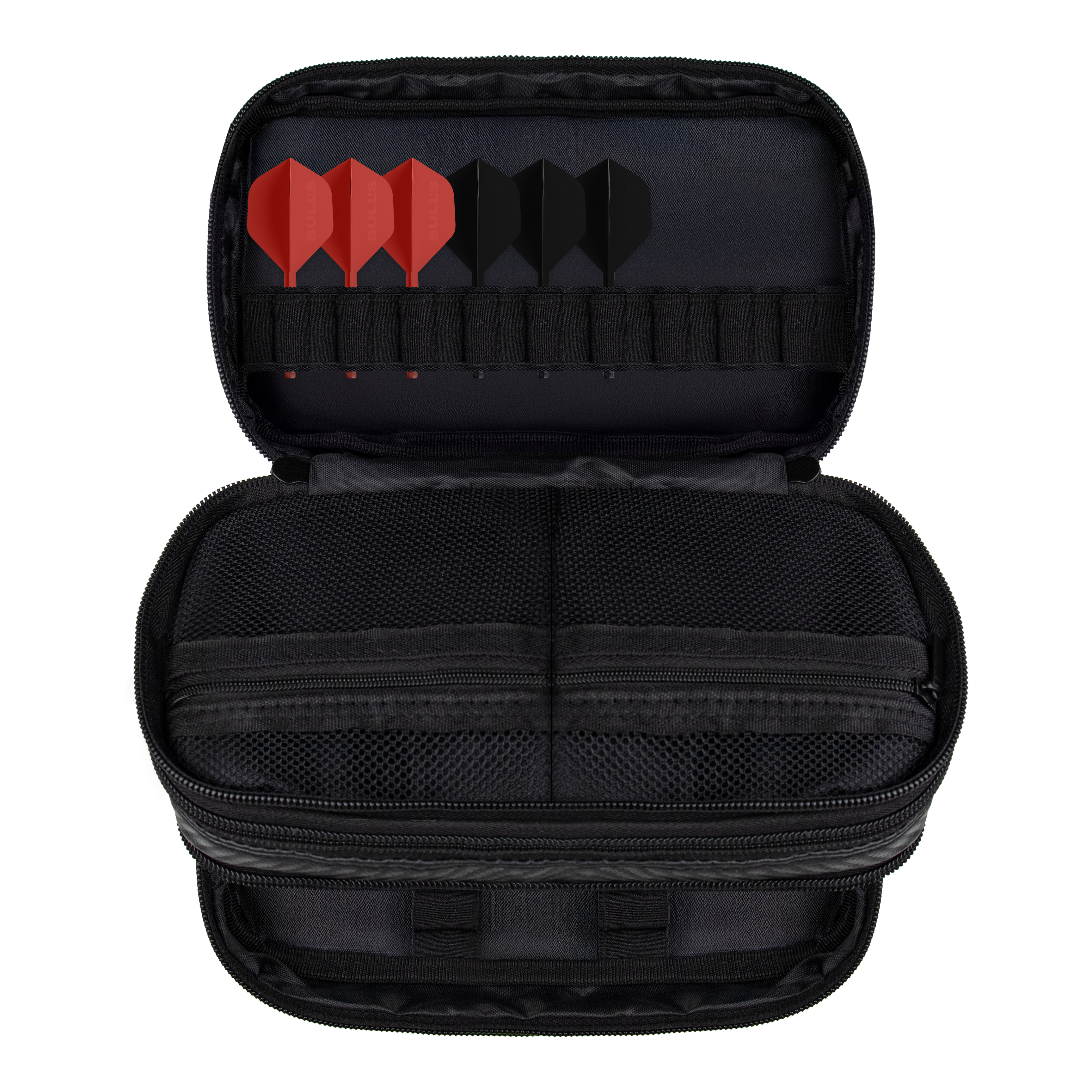 Bulls NL Carbon Wallet Das Bild zeigt das Bulls NL Carbon Wallet. Dieses Produkt ist eine praktische Aufbewahrung für Darts und Zubehör.