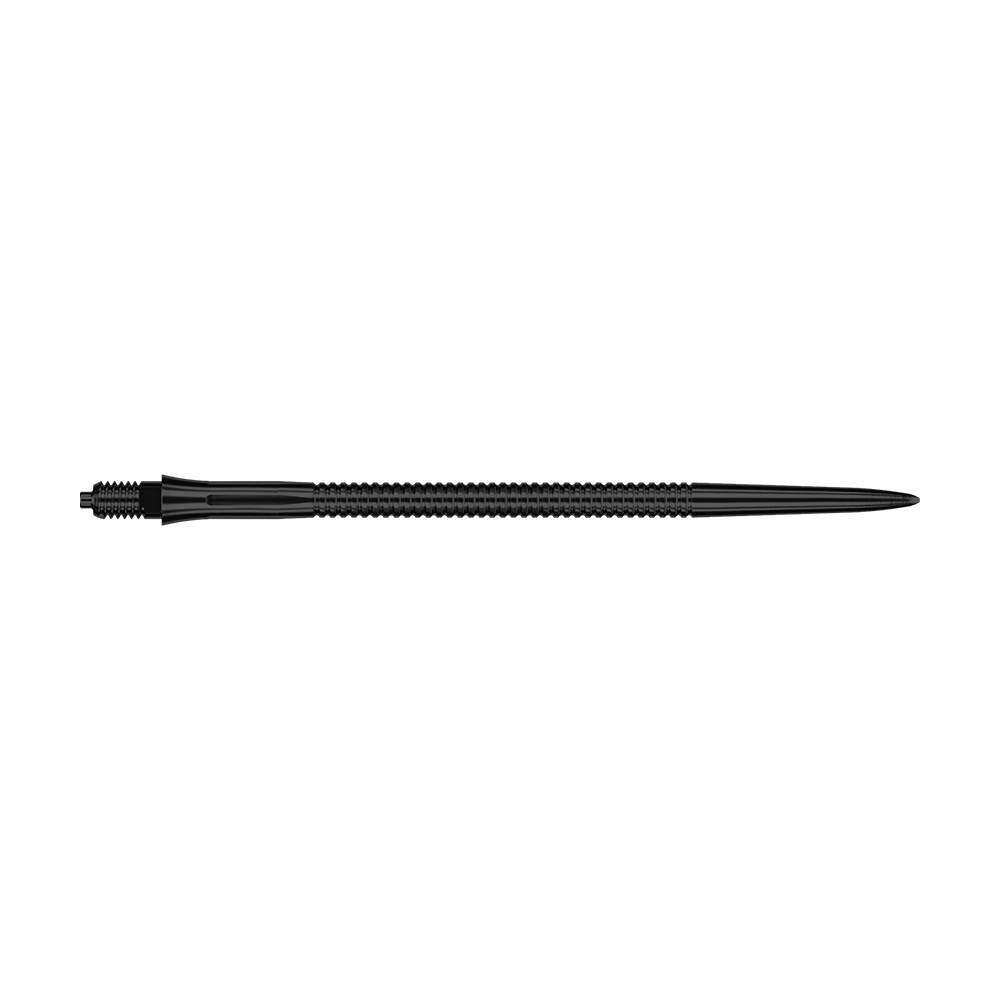 Caliburn EZ-EVO Dartspitzen - Grooved - Schwarz Schwarze Dartspitze mit Rillenstruktur, 50 mm lang. Ideal für präzises Werfen beim Dartspiel.