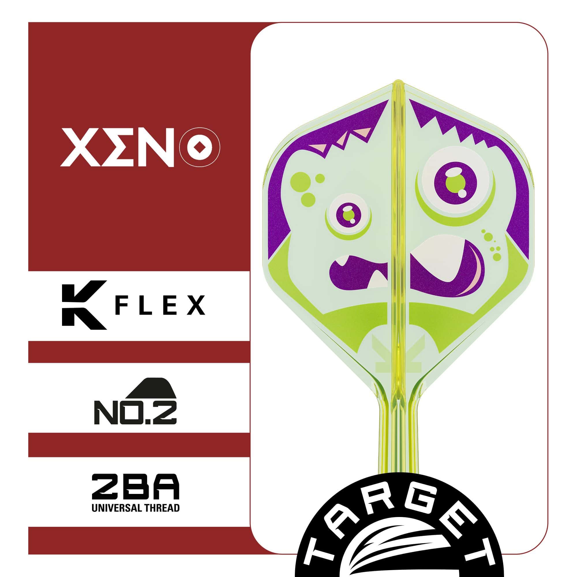Target Japan K-Flex Xeno No2 Standard Flights Das Bild zeigt die Target Japan K-Flex Xeno No2 Standard Flights. Diese Flights sind Zubehör für Dartpfeile.