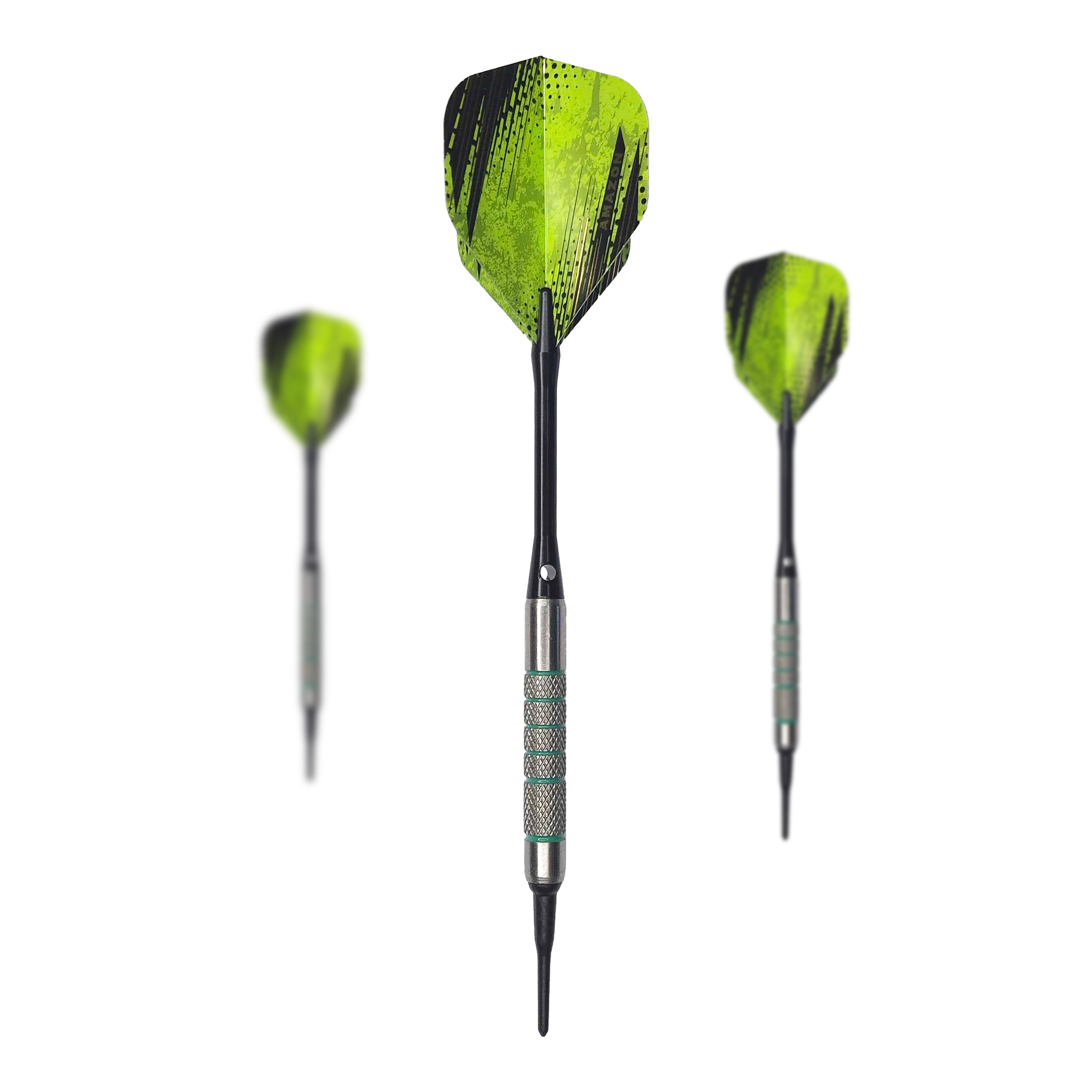 McDart 85er Tungsten V7 Softdarts - 16,5g Das Bild zeigt ein Set McDart 85er Tungsten V7 Softdarts - 16,5g. Die Darts sind nebeneinander angeordnet.