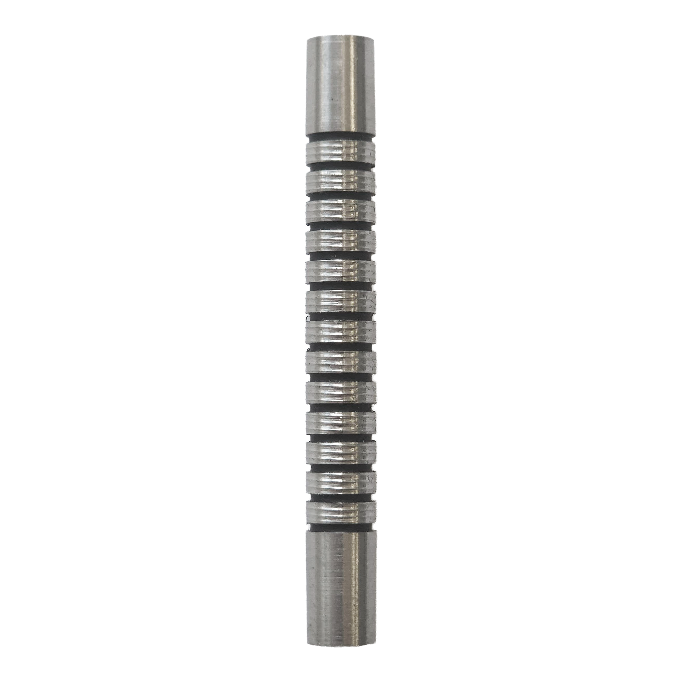 Abgebildet ist ein McDart Black Ring Softdart Barrels - 18g. Es handelt sich um einen schwarzen Dart-Barrel mit Ringstruktur.