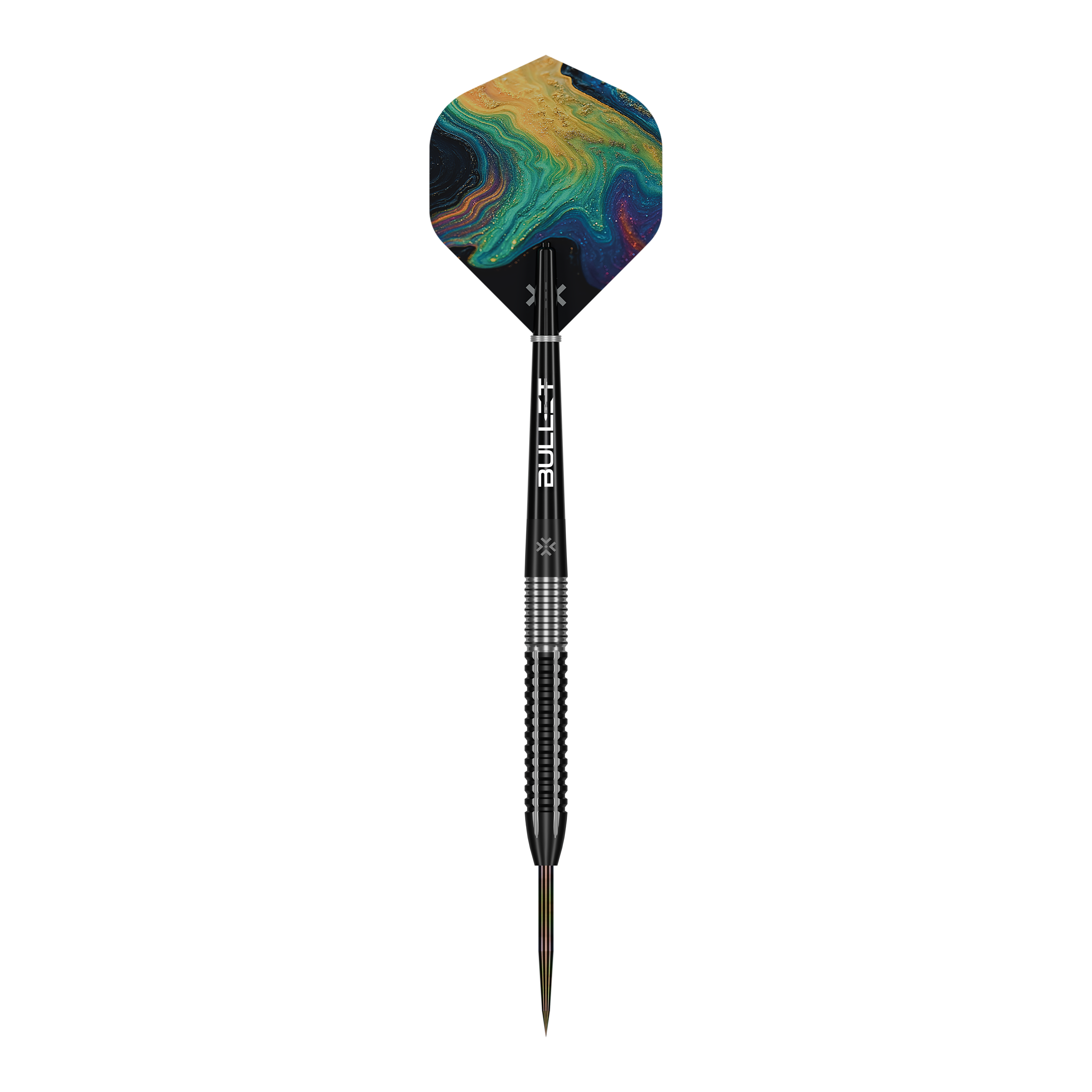 Auf dem Bild sieht man die Bullet Diesel Steeldarts. Das Produkt ist für Dartliebhaber konzipiert.