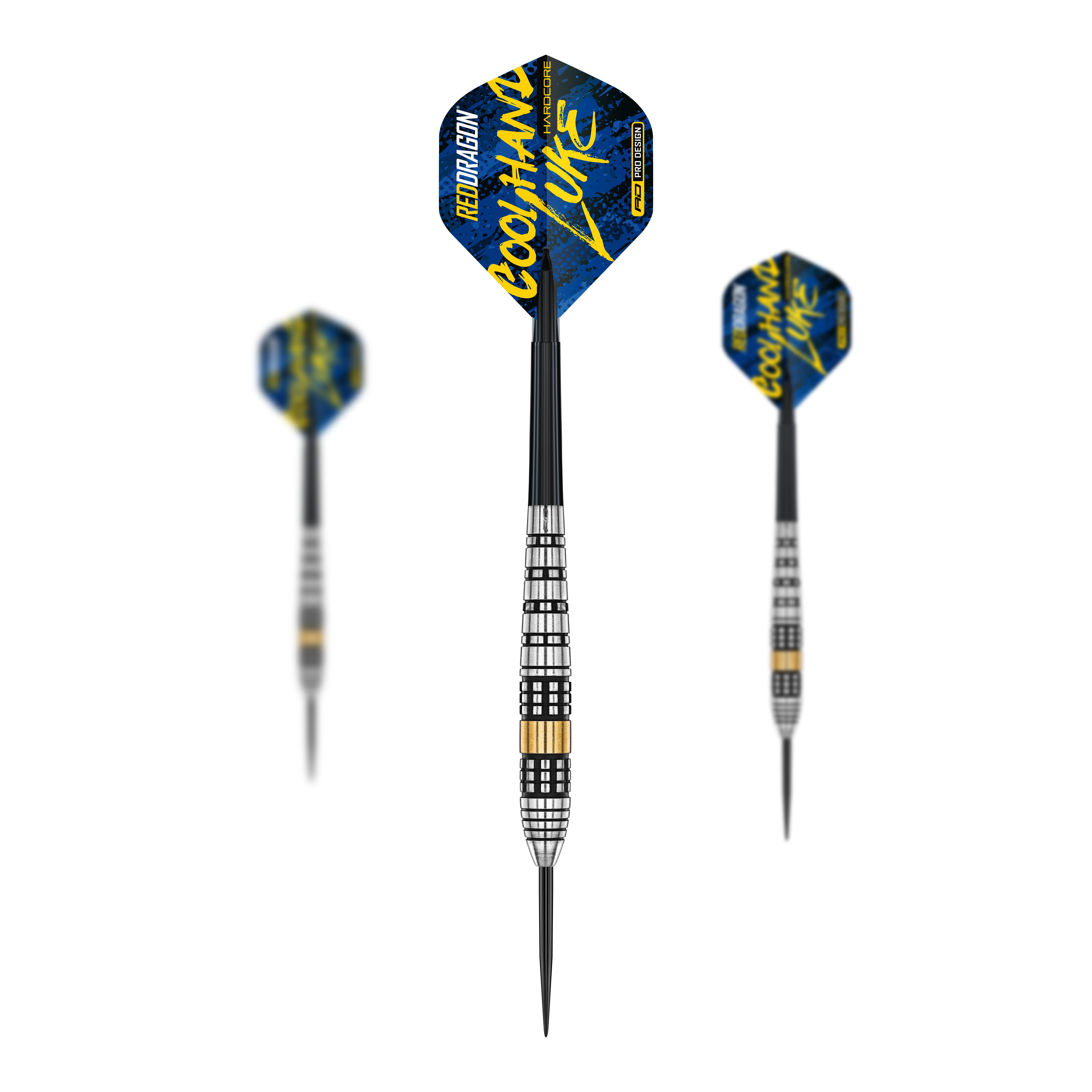 Red Dragon Luke Humphries Brass Steeldarts - 21 g Red Dragon Luke Humphries Brass Steeldarts - 21 g ist ein Set von Dartpfeilen. Das Bild präsentiert das komplette Set aus mehreren Pfeilen.