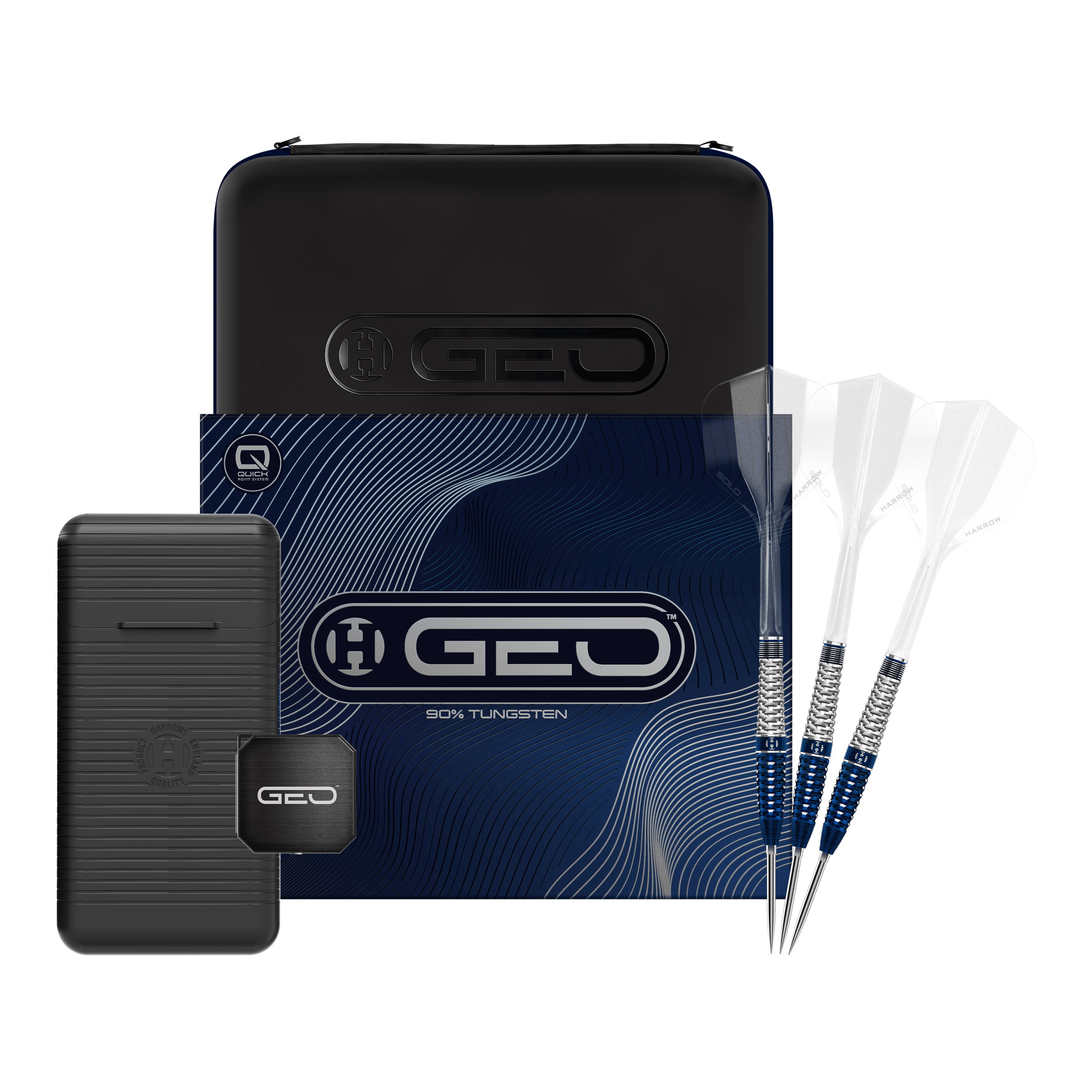 Harrows GEO Torpedo Quick Point Steeldarts Hier sehen Sie die Harrows GEO Torpedo Quick Point Steeldarts. Das Produkt eignet sich ideal für Präzisionswürfe beim Dartspiel.