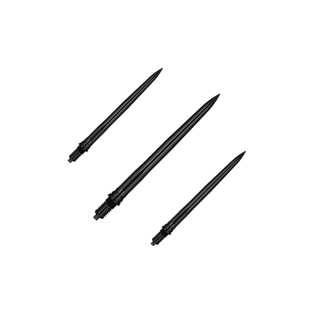 Caliburn EZ-EVO Dartspitzen - Smooth - Schwarz Abgebildet sind schwarze Dartspitzen im Set, vermutlich 32 mm lang. Die Datei heißt EVO182_Caliburn_EZ-EVO_Dartspitzen_Smooth_Schwarz_32mm_1Set.