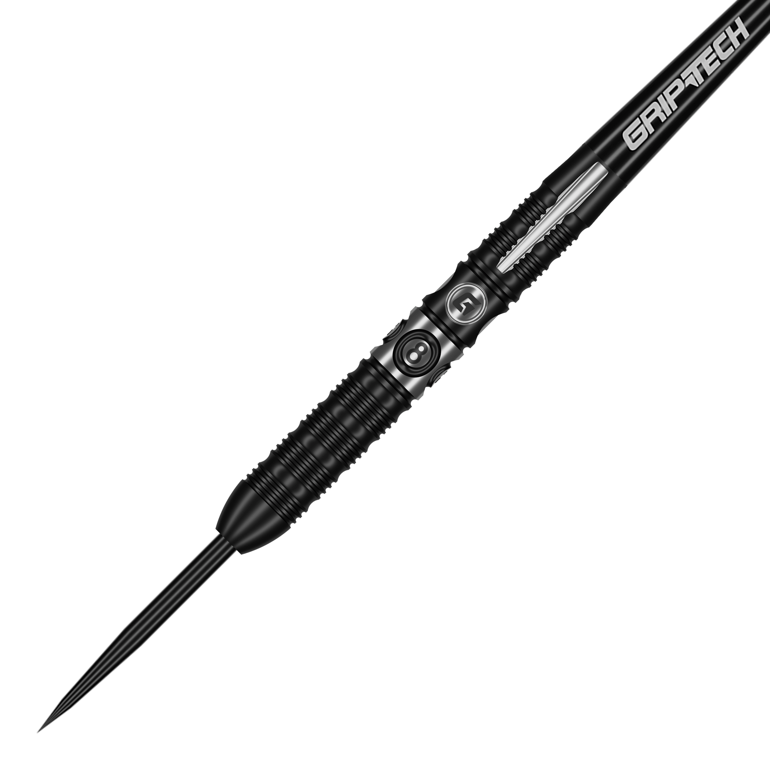 Die GOAT 8Ball Steeldarts sind auf diesem Produktbild zu sehen. Das Bild zeigt das Design und die Verarbeitung der Steeldarts.