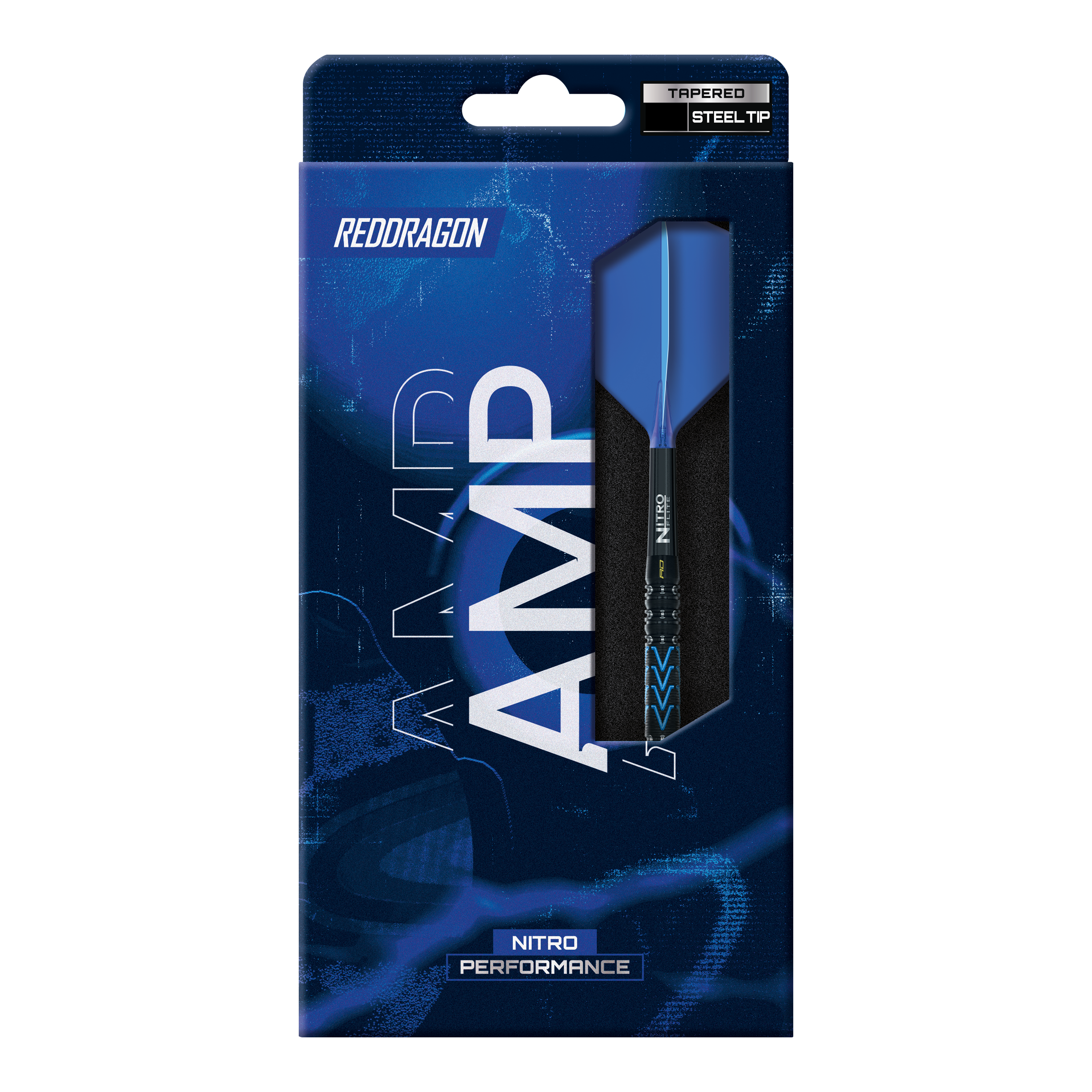 Red Dragon Amp Tapered Steeldarts Zu sehen sind die Red Dragon Amp Tapered Steeldarts. Das Bild zeigt die Darts aus einer anderen Perspektive.