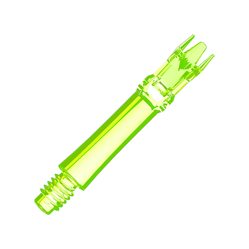 L-Style L-System Ersatzshafts - Neongelb Zwei neongelbe Ersatzshafts werden nebeneinander gezeigt. Die Shafts haben eine glänzende Oberfläche.